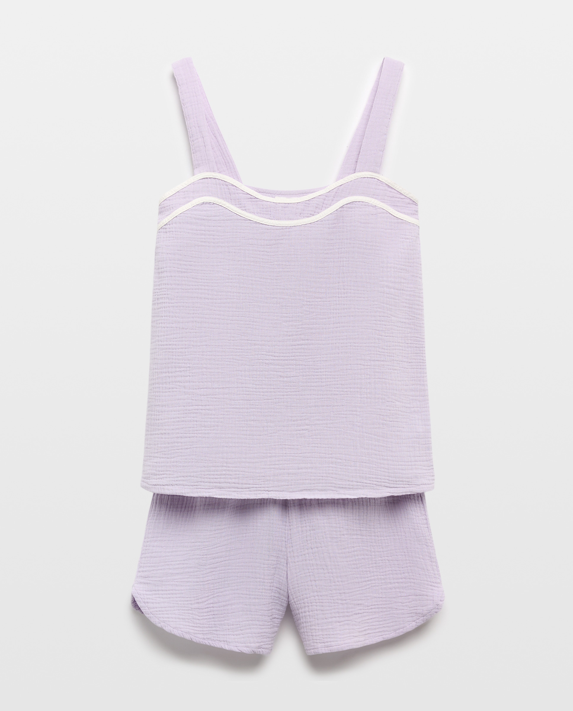 Pijama curto com alças 282 Malva-3