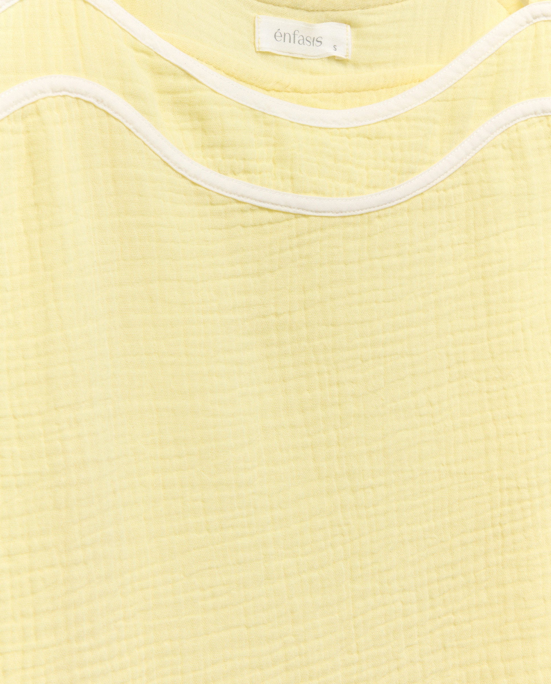 Camisa de Dormir Lisa de Alças 310 Amarelo Claro-5
