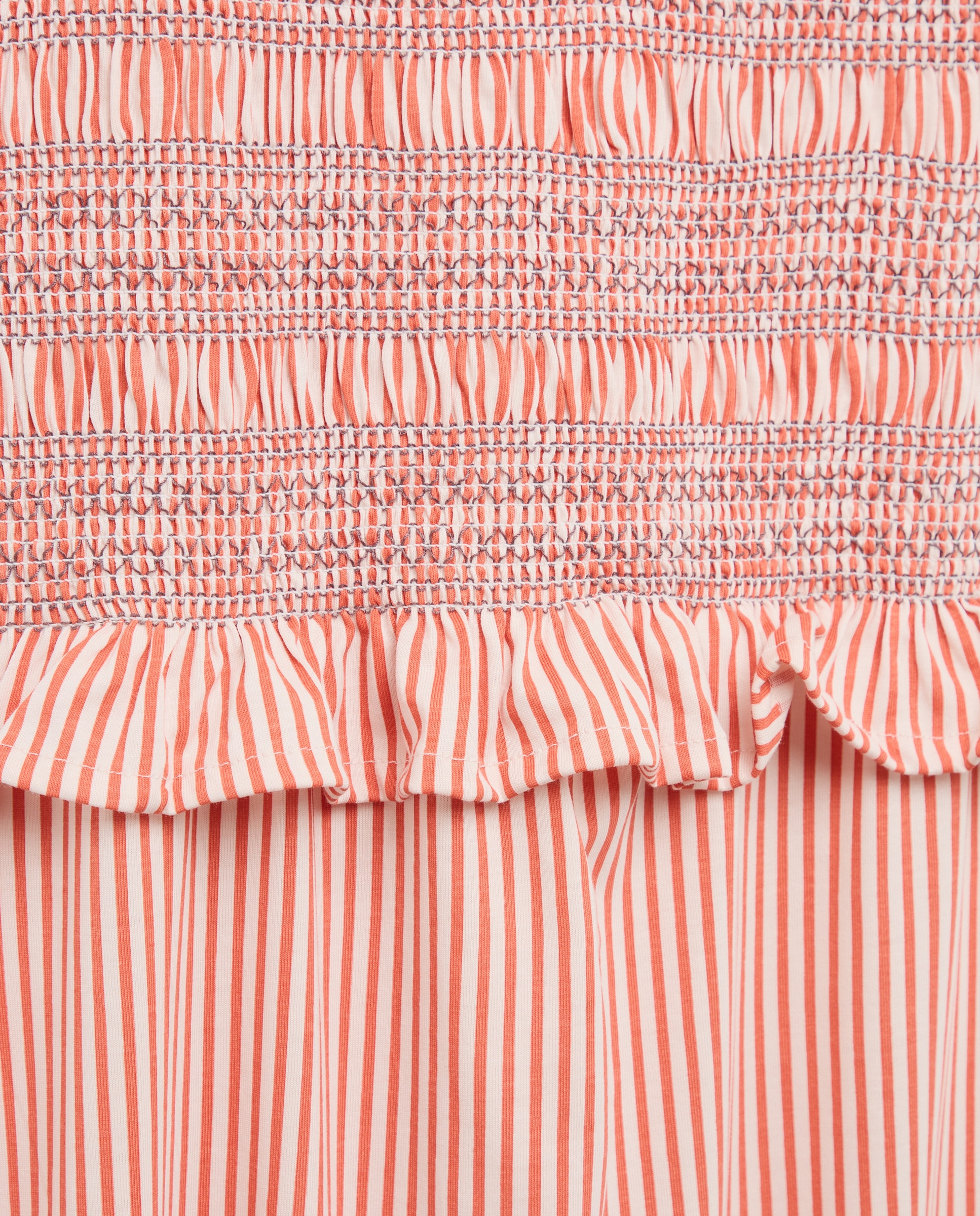 Vestido de mujer cuello caja sin mangas fruncido Rosa-5
