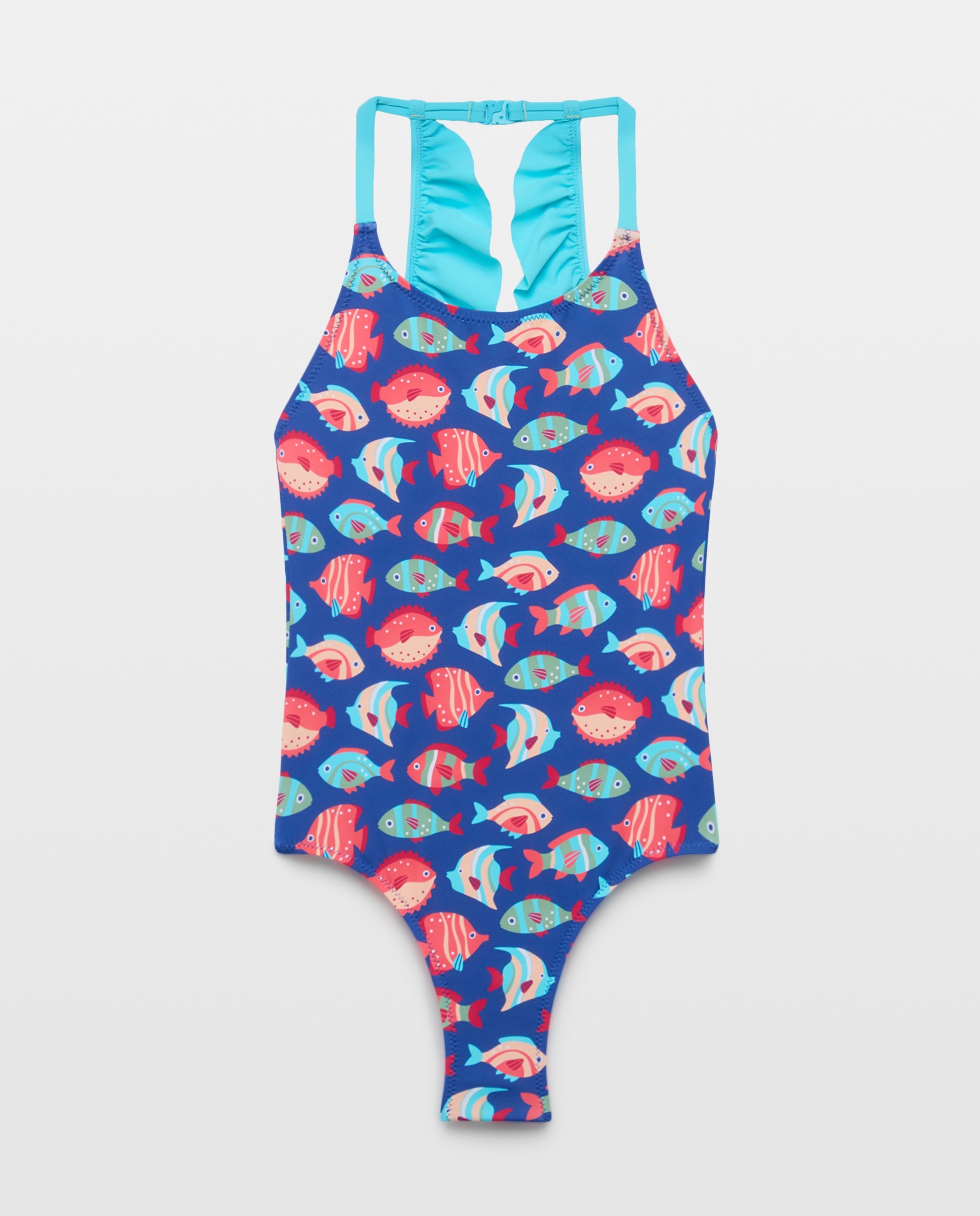 Fato de Banho às Cores com Peixes às Cores Kids El Corte Inglés Azul-4
