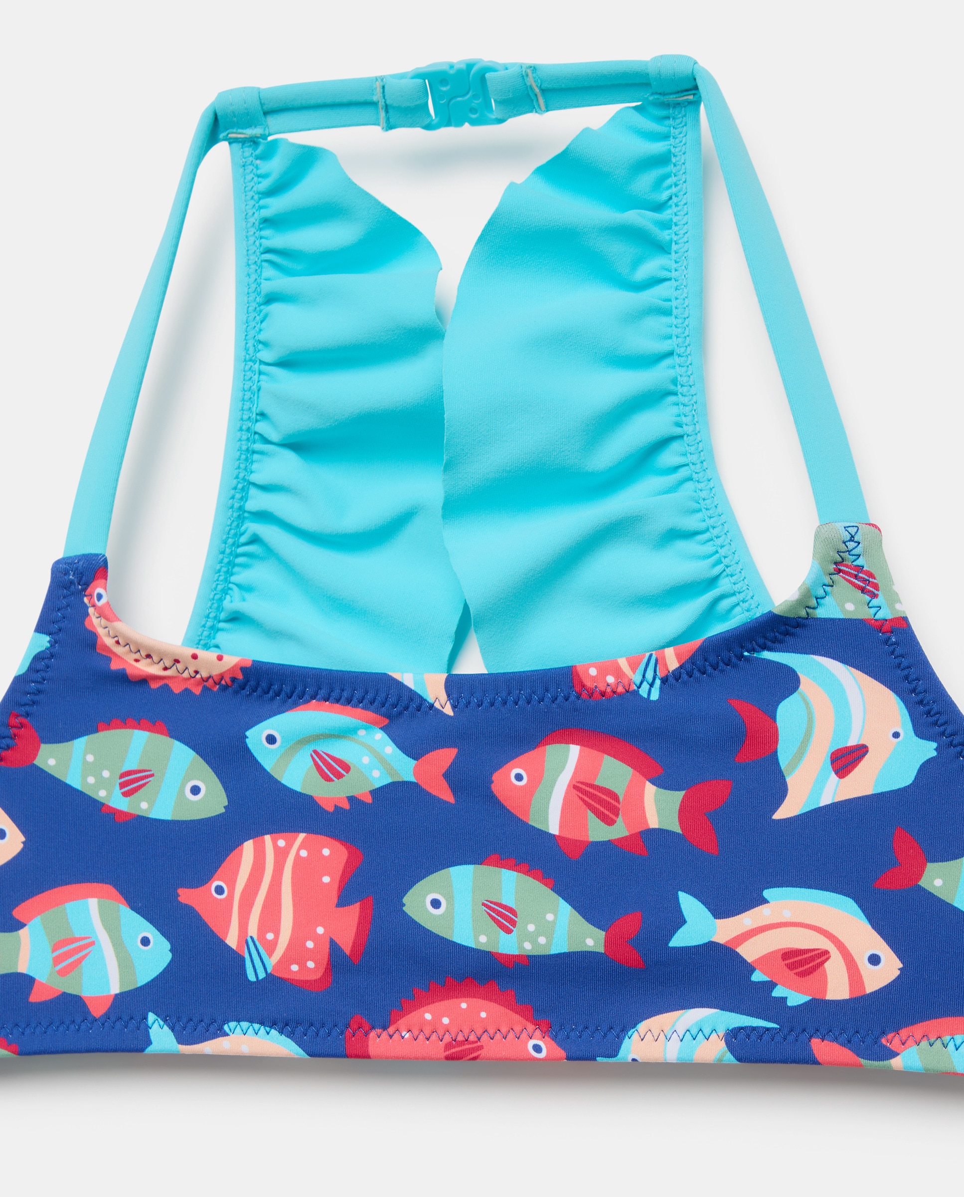 Biquíni às Cores com Peixes às Cores Azul-5