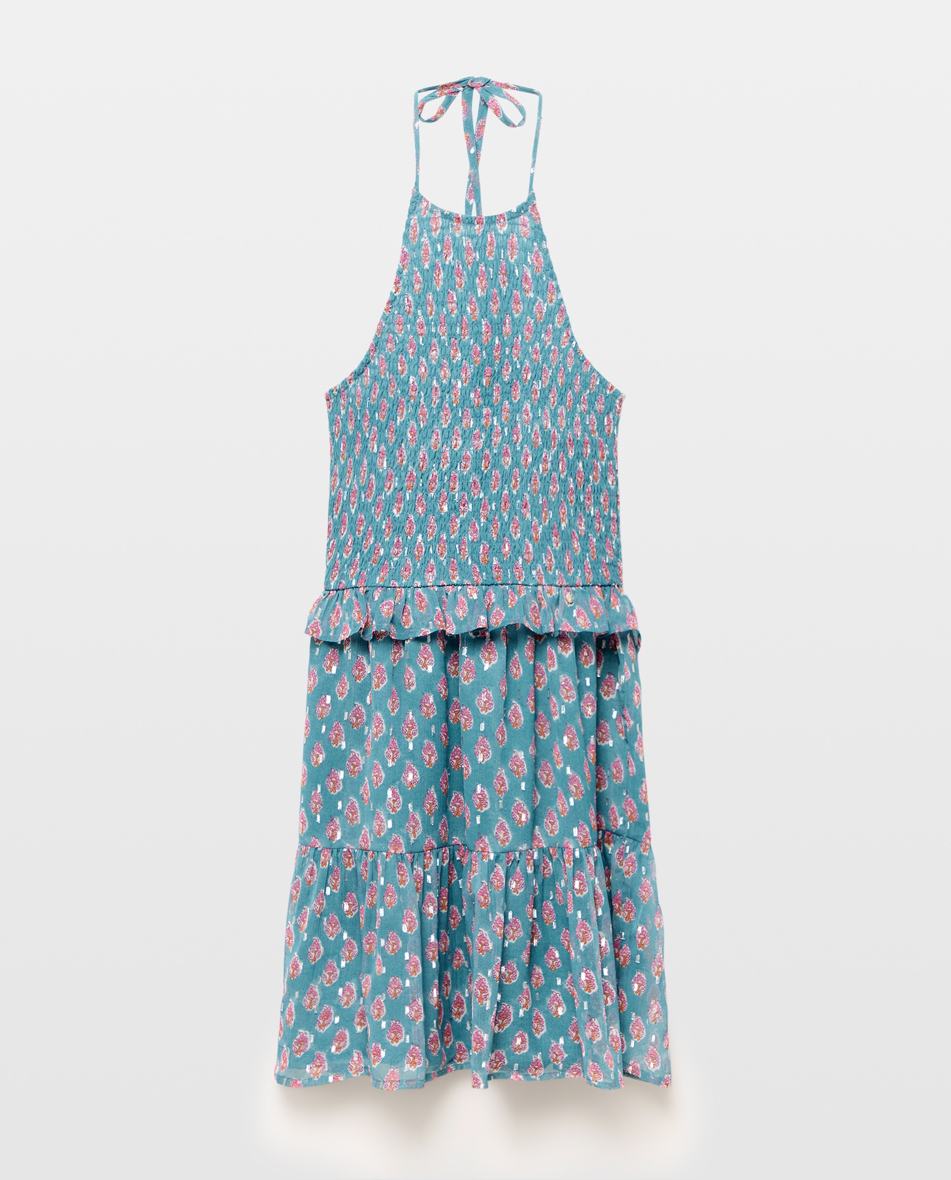 Vestido Curto em Chiffon com Estampado Esmeralda-4