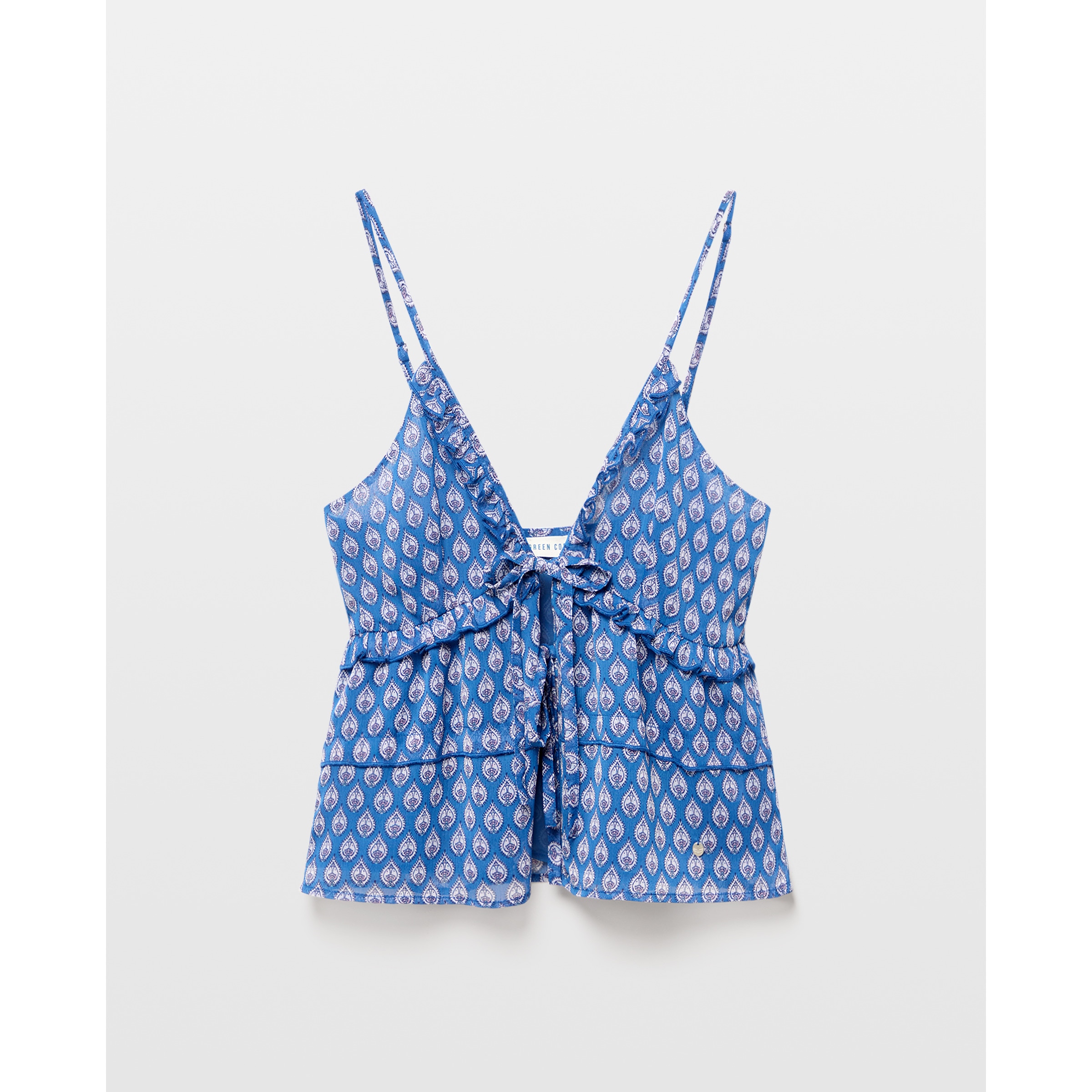 Imagem 0 de Top de Chiffon com Laços e Estampado