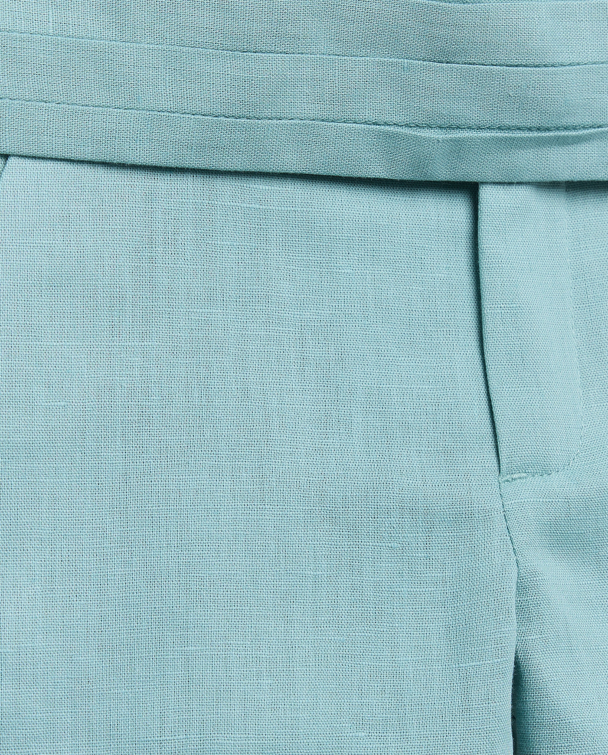 Bermudas de Linho com Faixa Verde-5