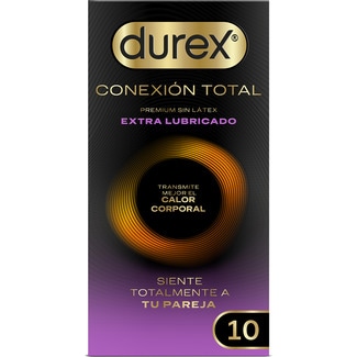 preservativos Conexión Total Premium extralubricado sin latex caja 10 unidades - Durex