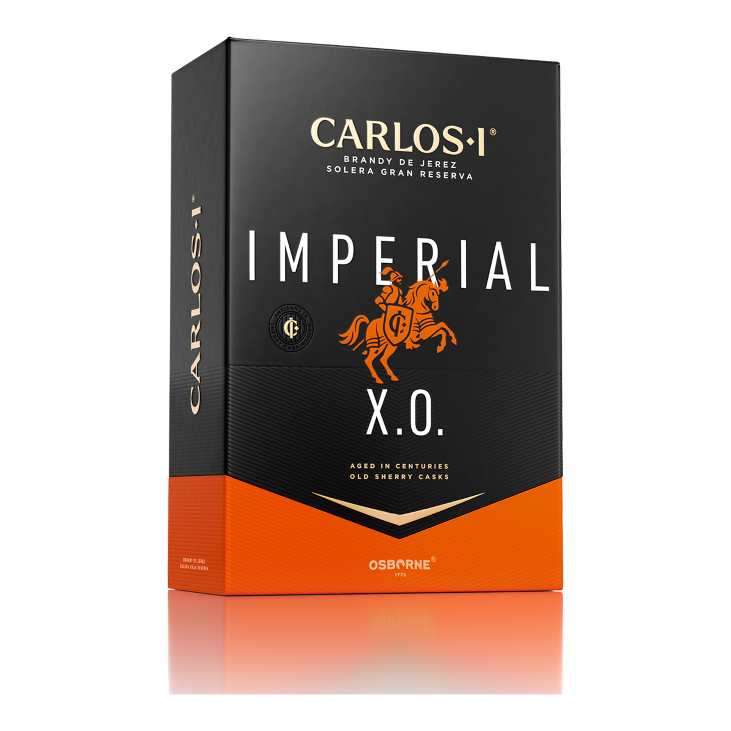 Estuche brandy Carlos I Imperial Solera Gran Reserva X.O. 3