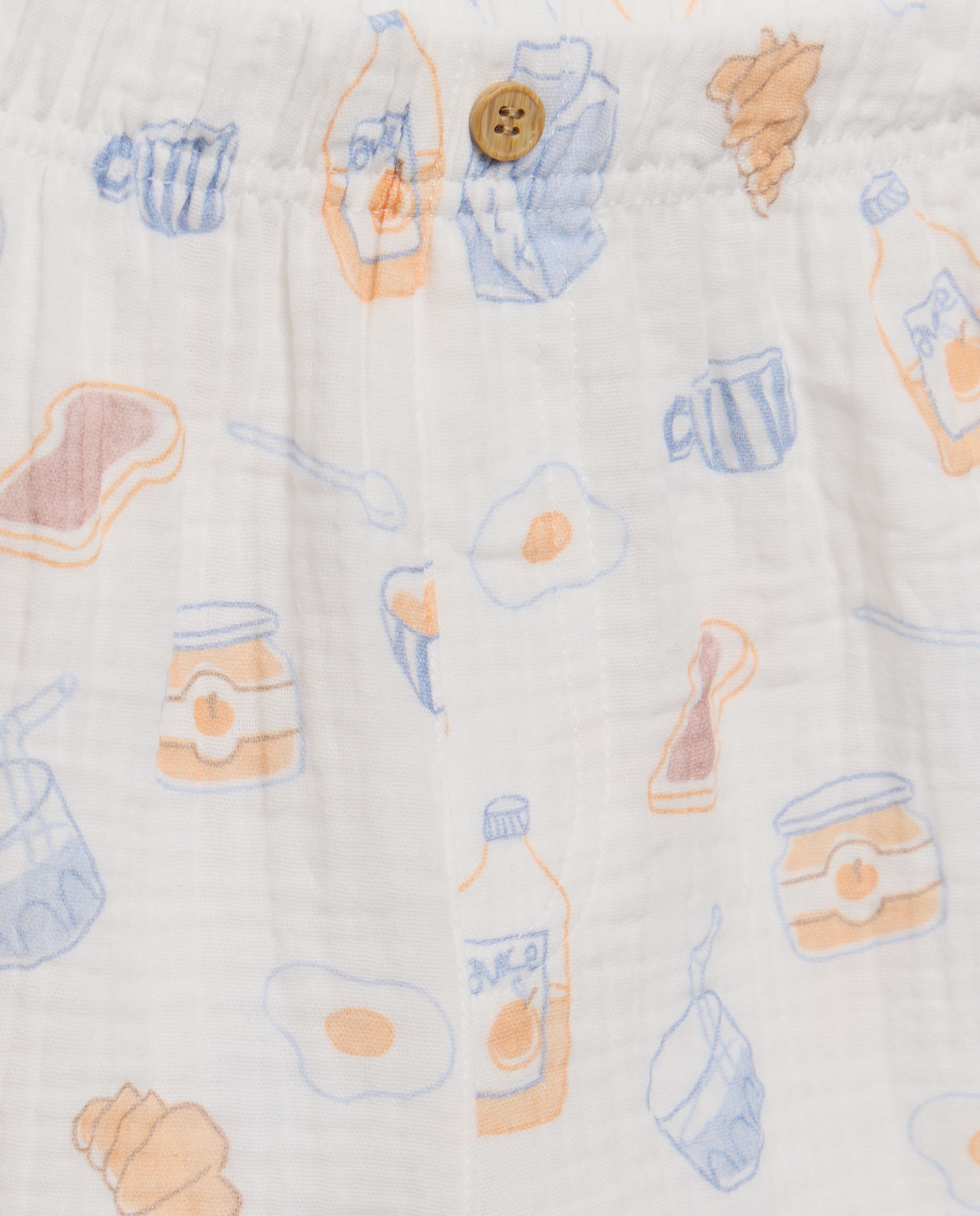 Pijama Abotoado com Chiffon e Fantasia Cotton Juice Branco-5