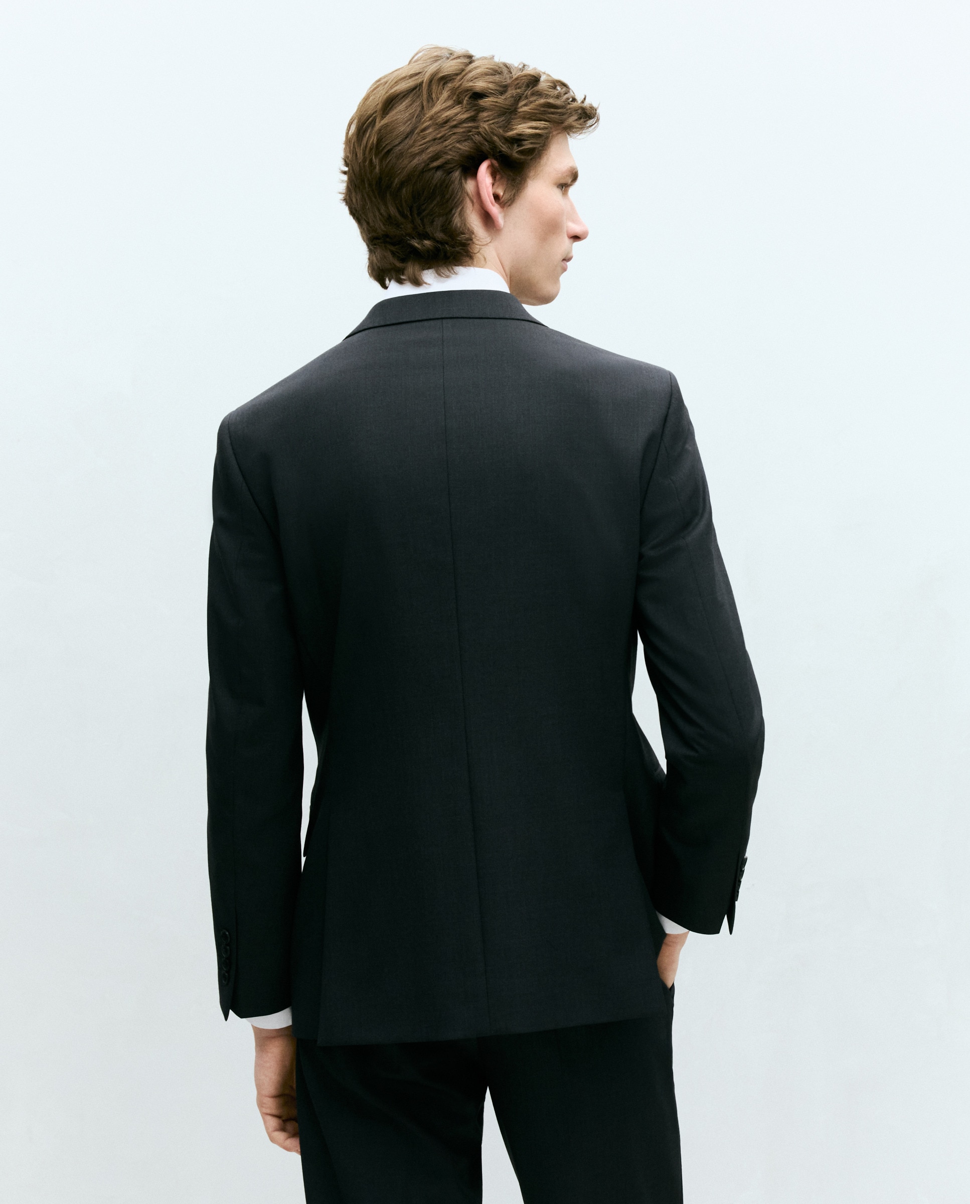 Casaco de Fato Separate Regular Lavável Cinzento-4