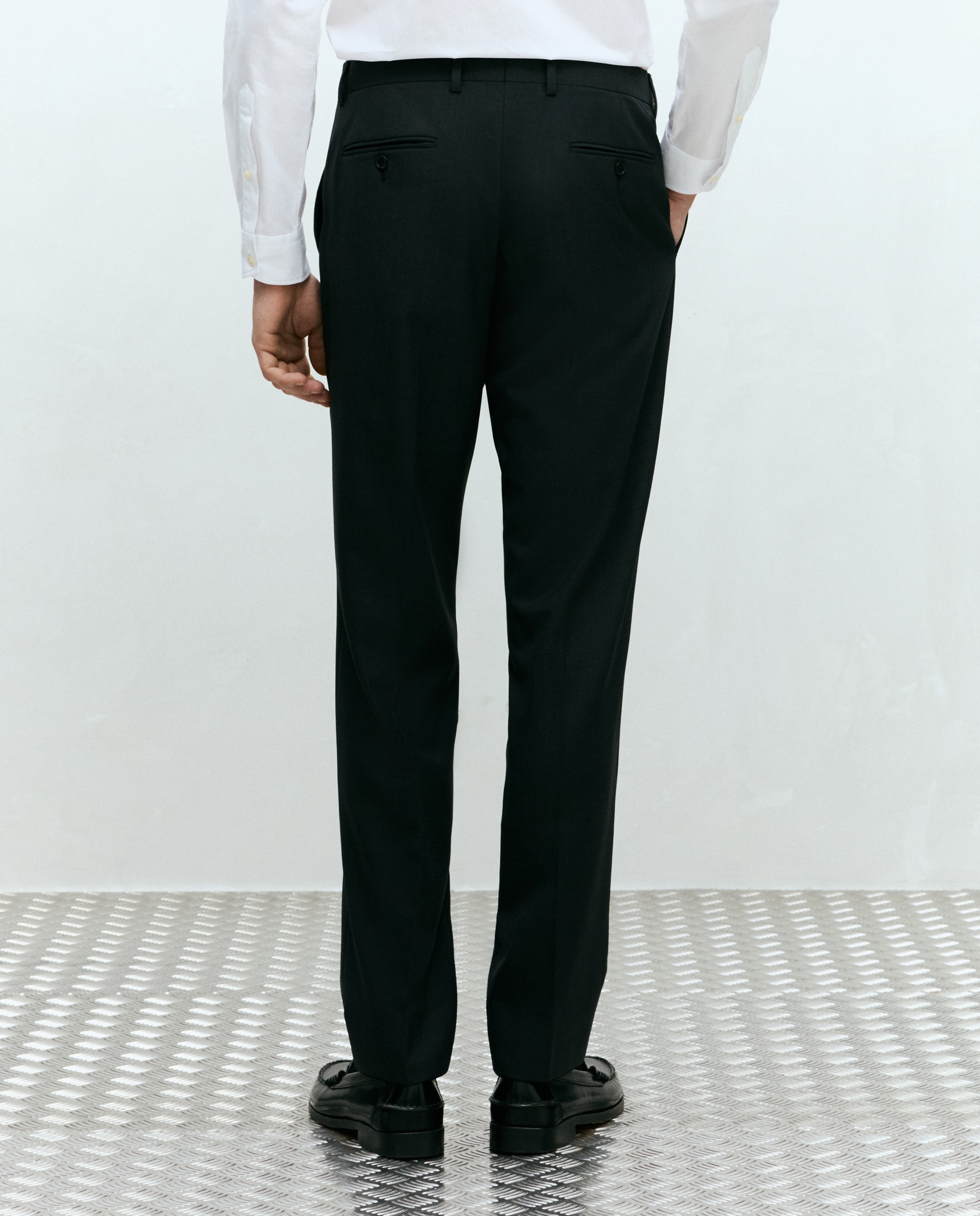 Calças de Fato Separate Regular com Lavagem Cinzento-3