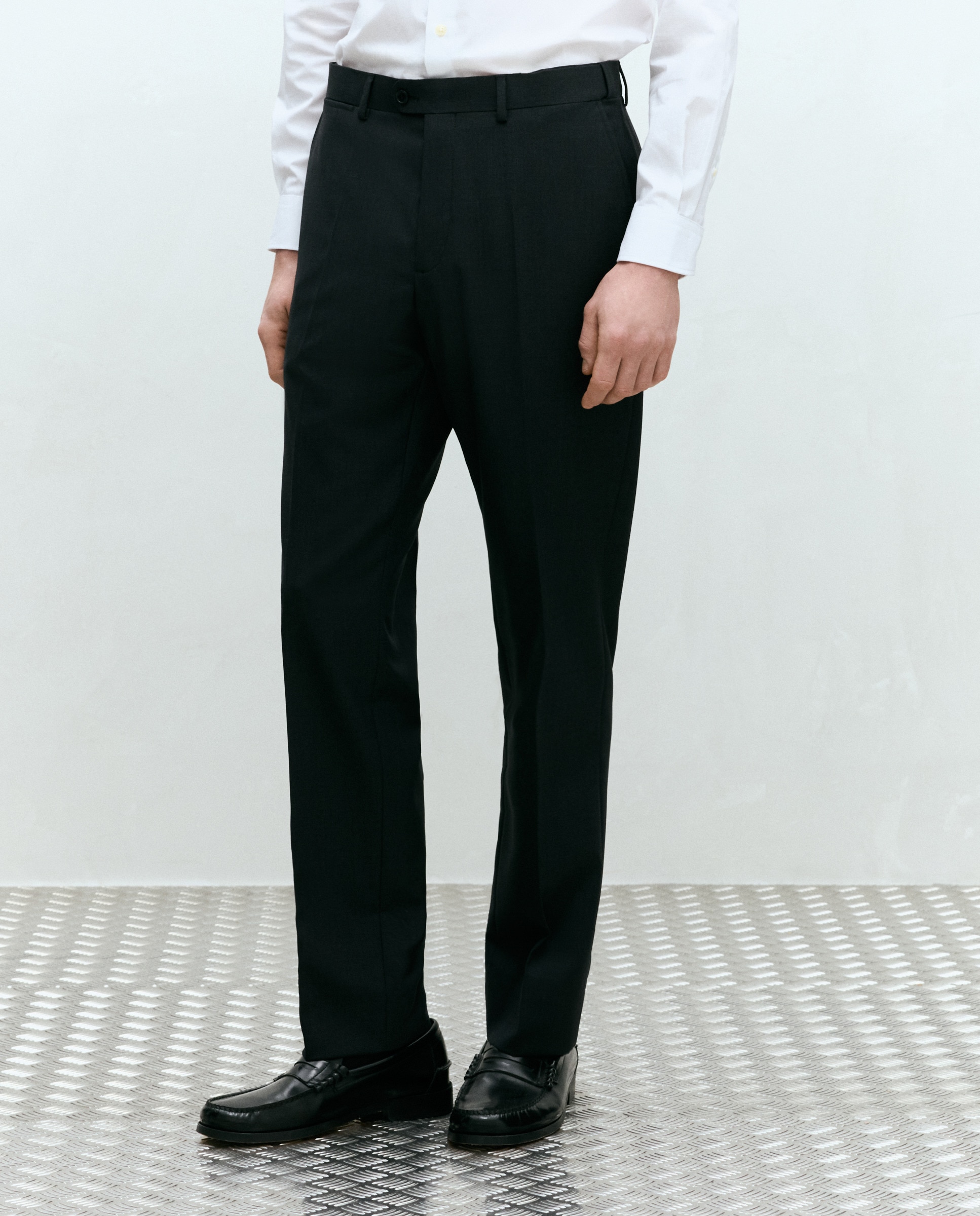 Calças de Fato Separate Regular com Lavagem Cinzento-2