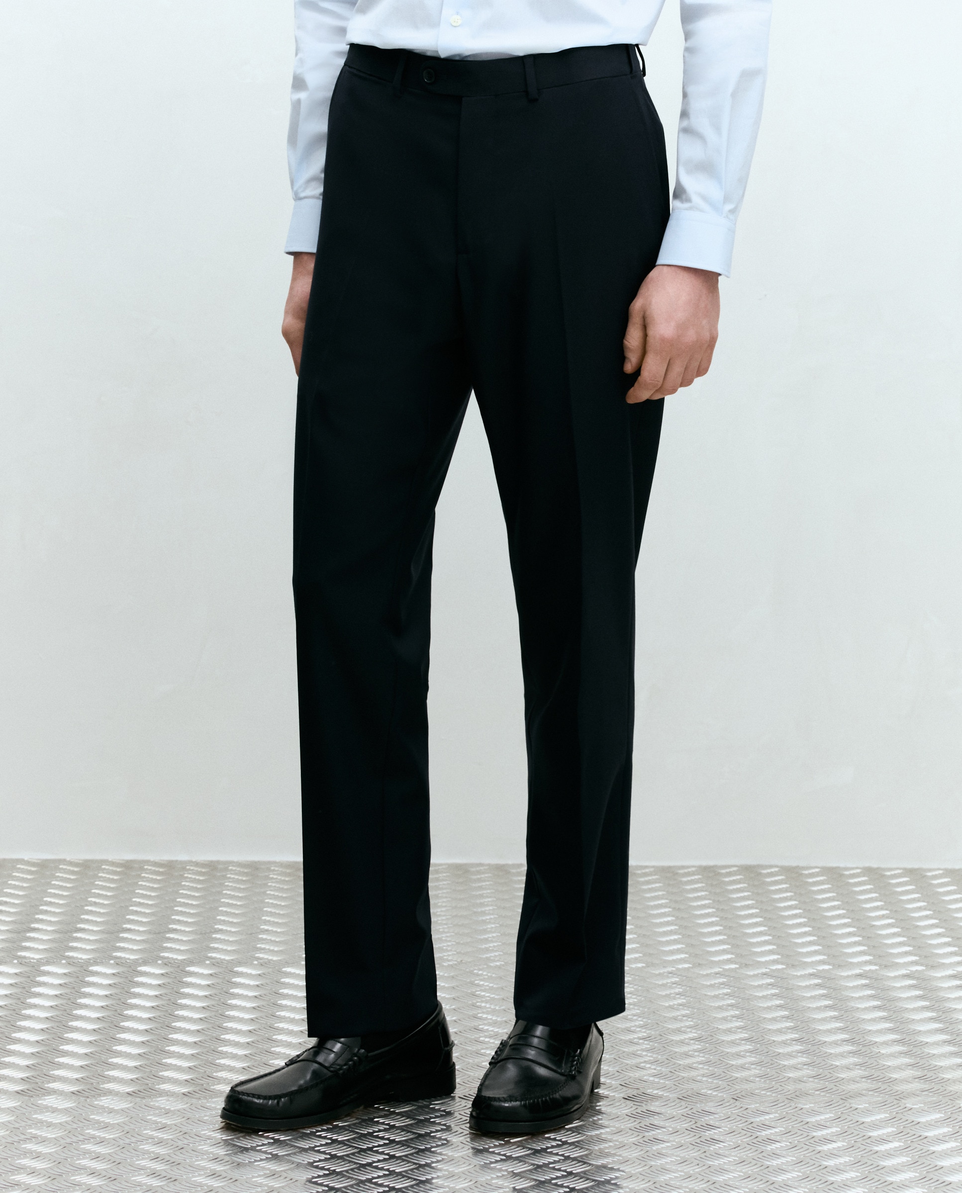 Calças Separate de Fato Regular com Lavagem Azul-marinho-2