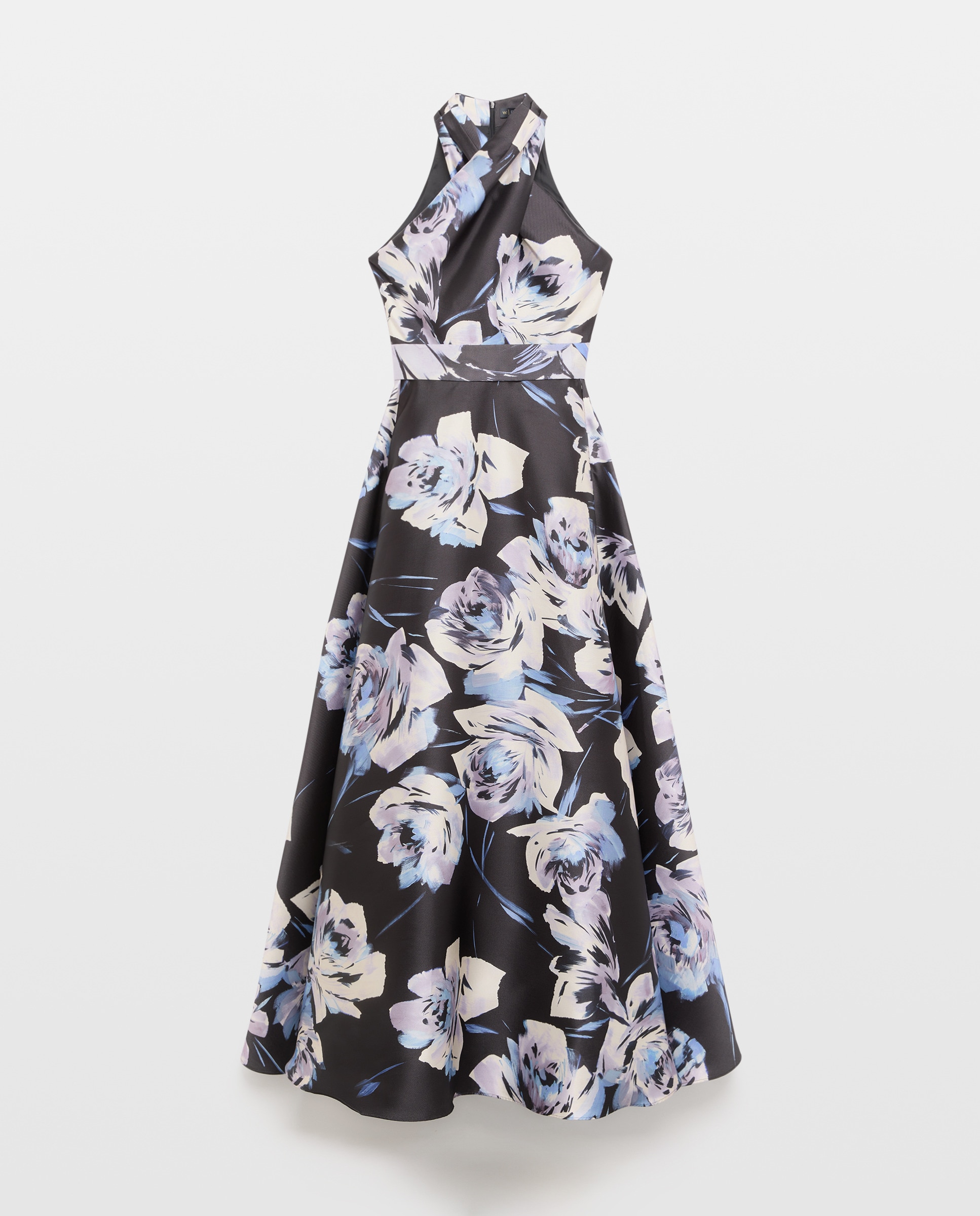 Vestido Comprido Halter Cruz Azul-4