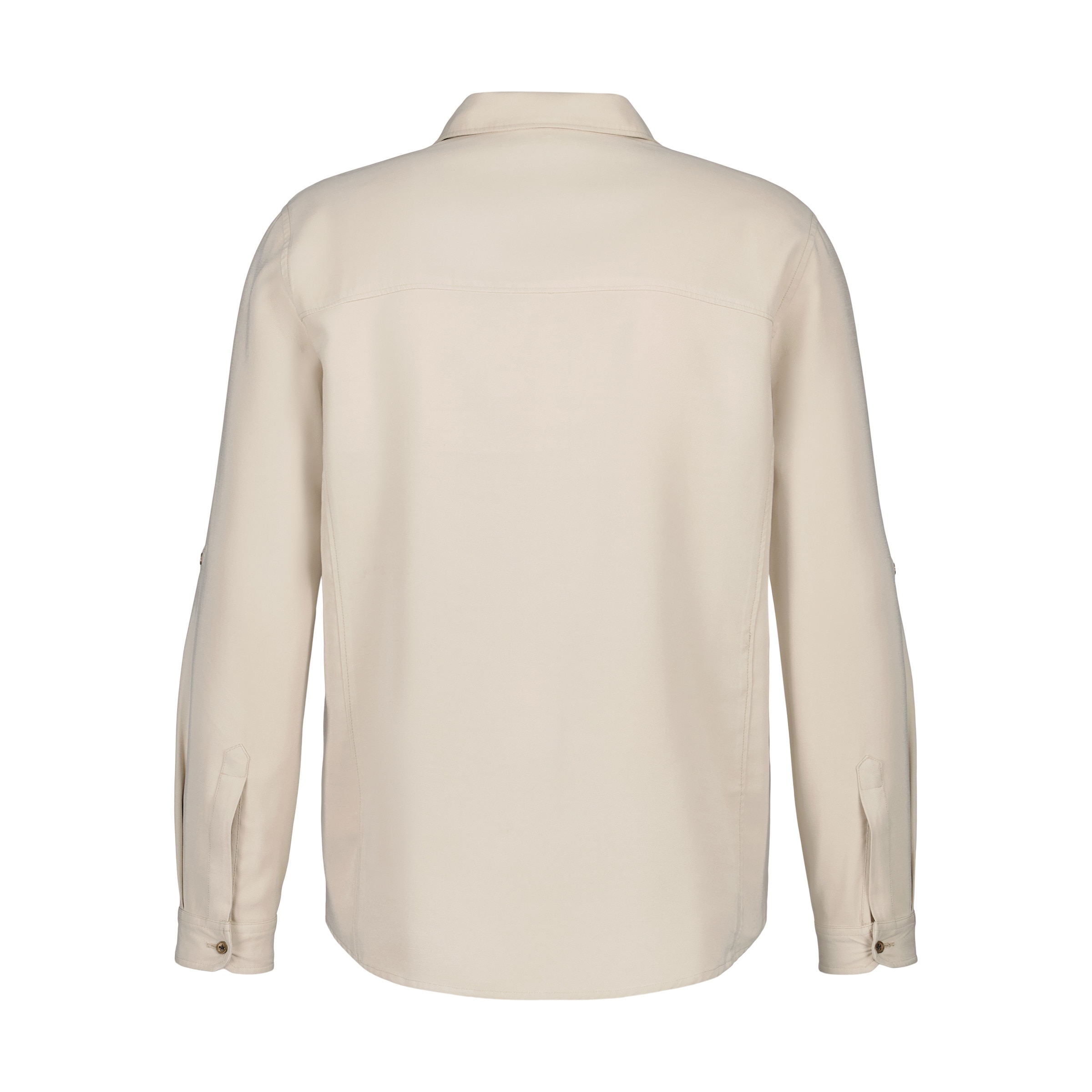 Camisa de Mulher com Bolsos Bege-5