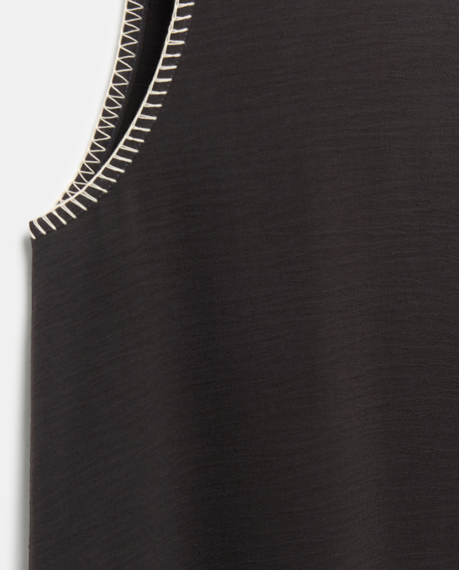 Vestido Midi de Malha sem Mangas Chumbo-5