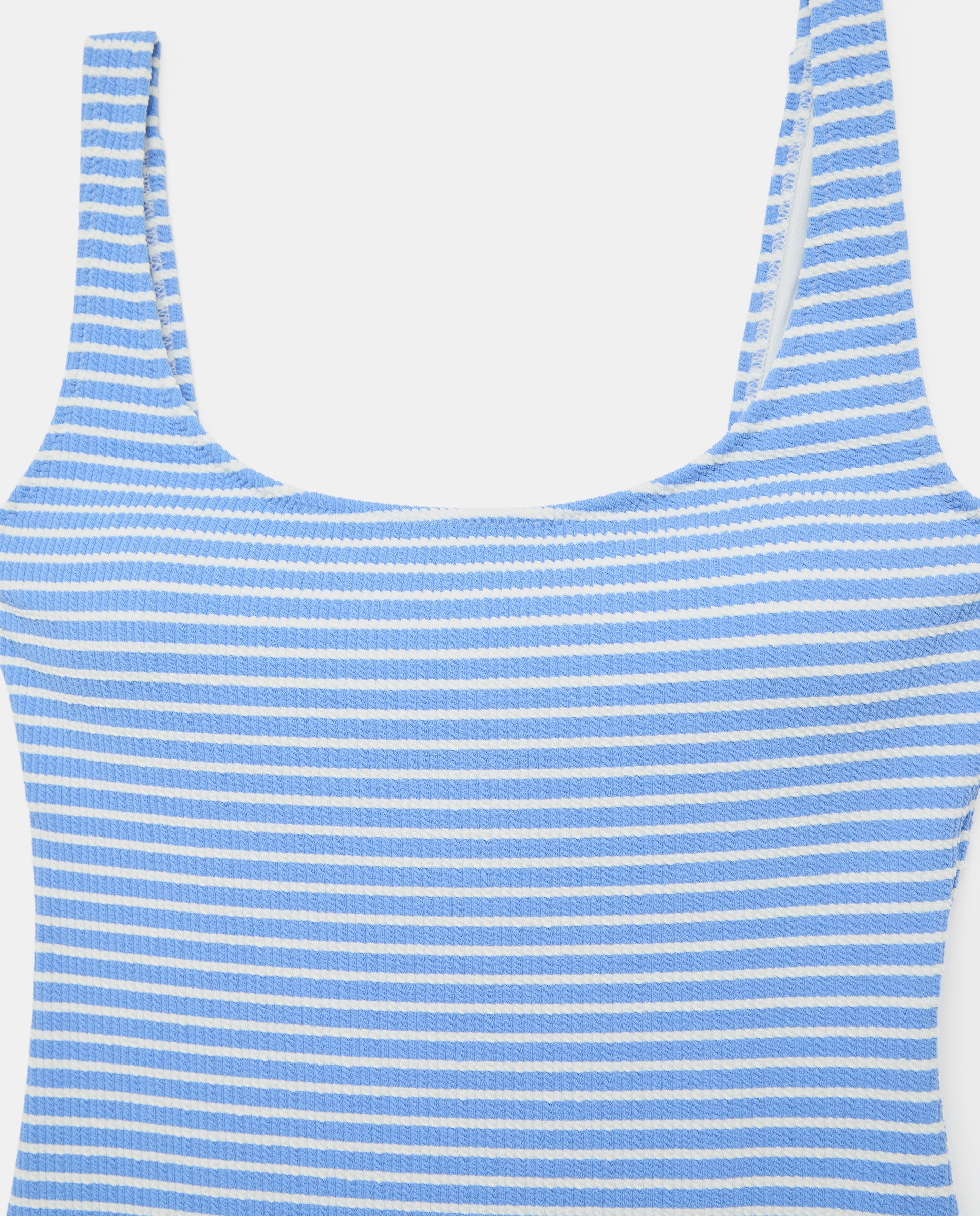 Fato de Banho às Riscas com Textura 400 Azul-5