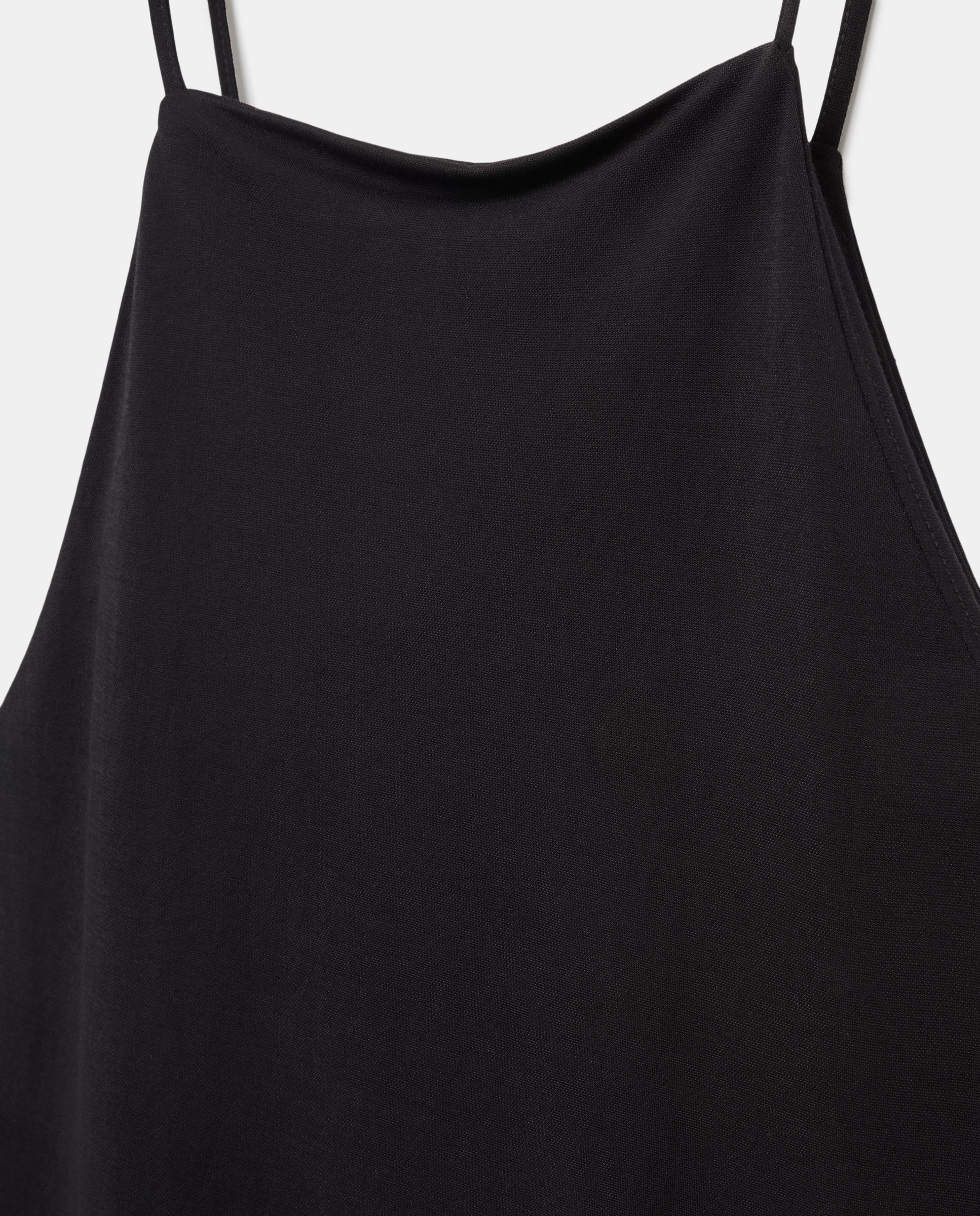 Vestido de mujer cuello halter tirante fino Negro-5