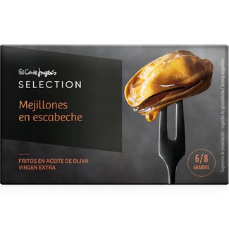 mejillones en escabeche grandes 6-8 piezas lata 69 g neto escurrido - El Corte Ingles Selection