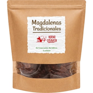 magdalenas tradicionales 6 unidades envase 380 g - Horno Casavieja