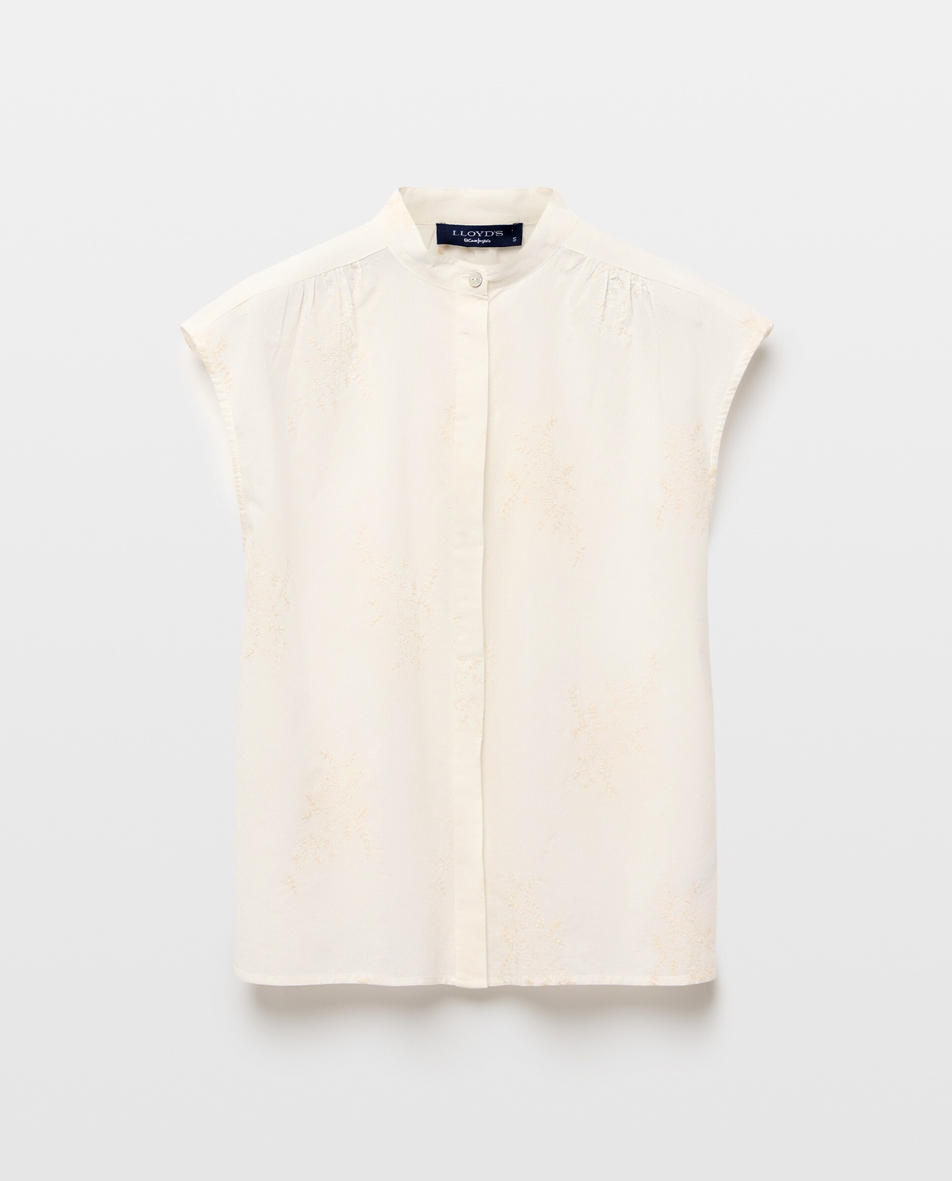 Camisa sem Mangas e com Bordado Branco-marfim-4