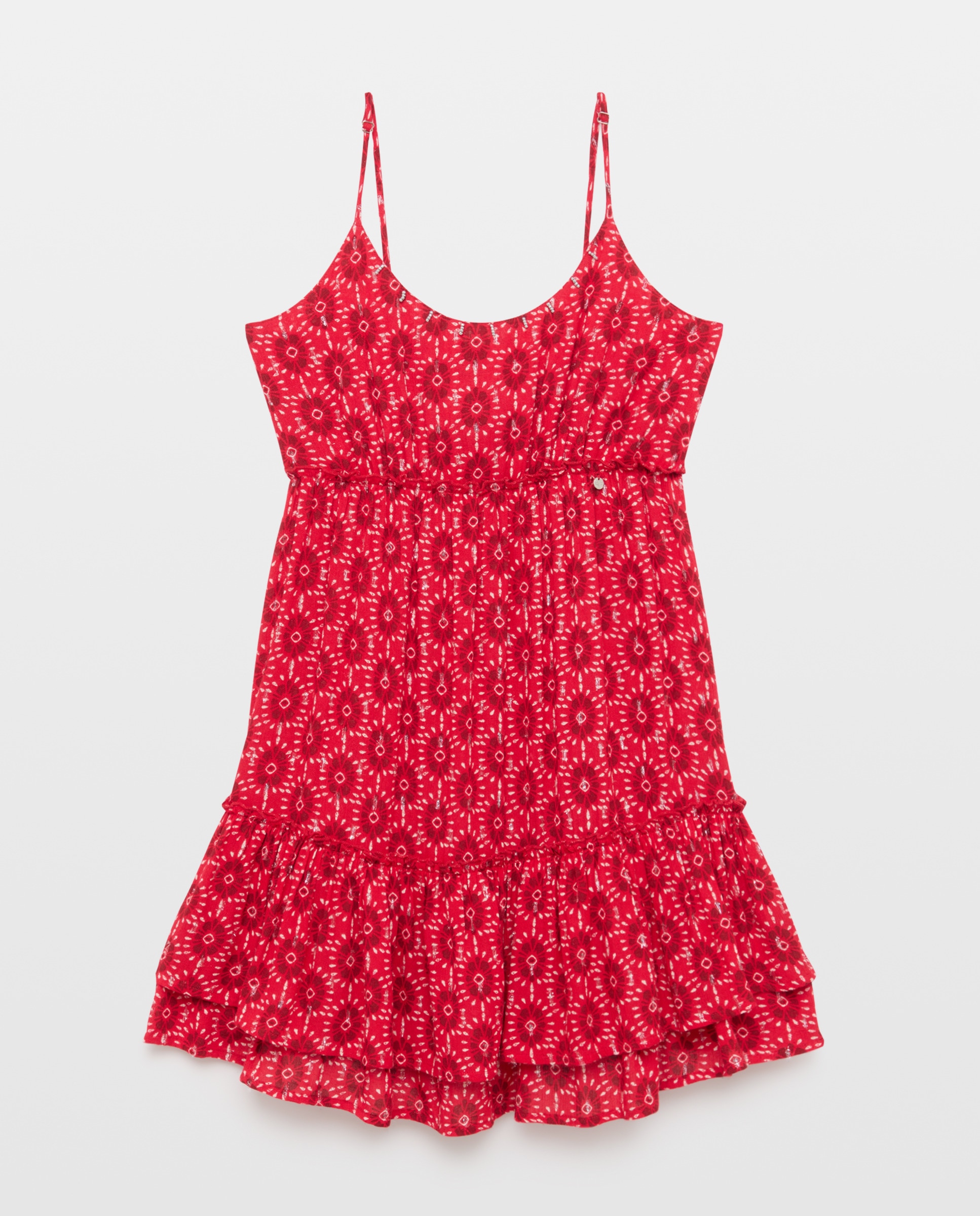 Vestido Curto com Costas Cruzadas 600 Vermelho-4