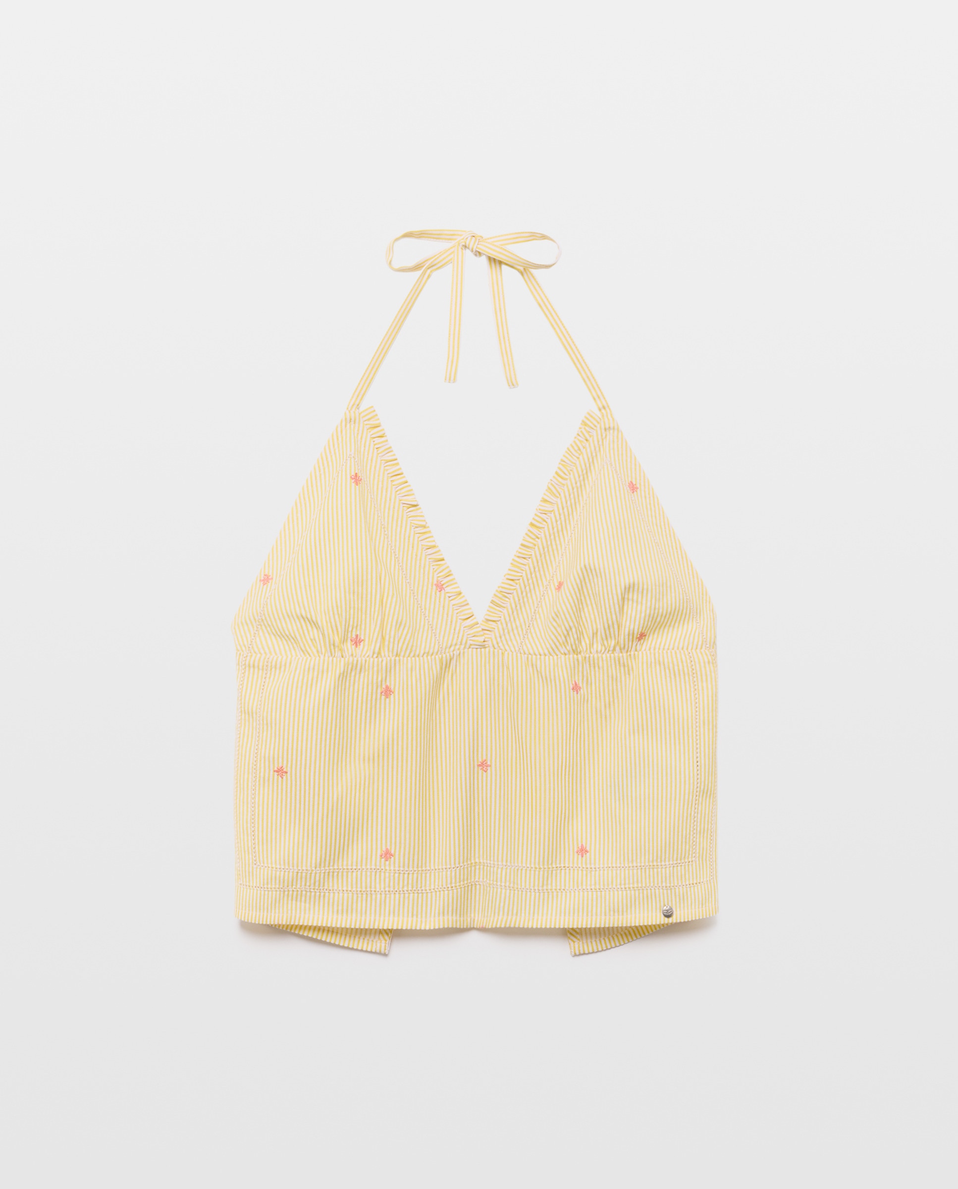 Top de mujer con lazo de rayas bordado - Green Coast - 310 Amarillo claro 310 Amarillo claro-4