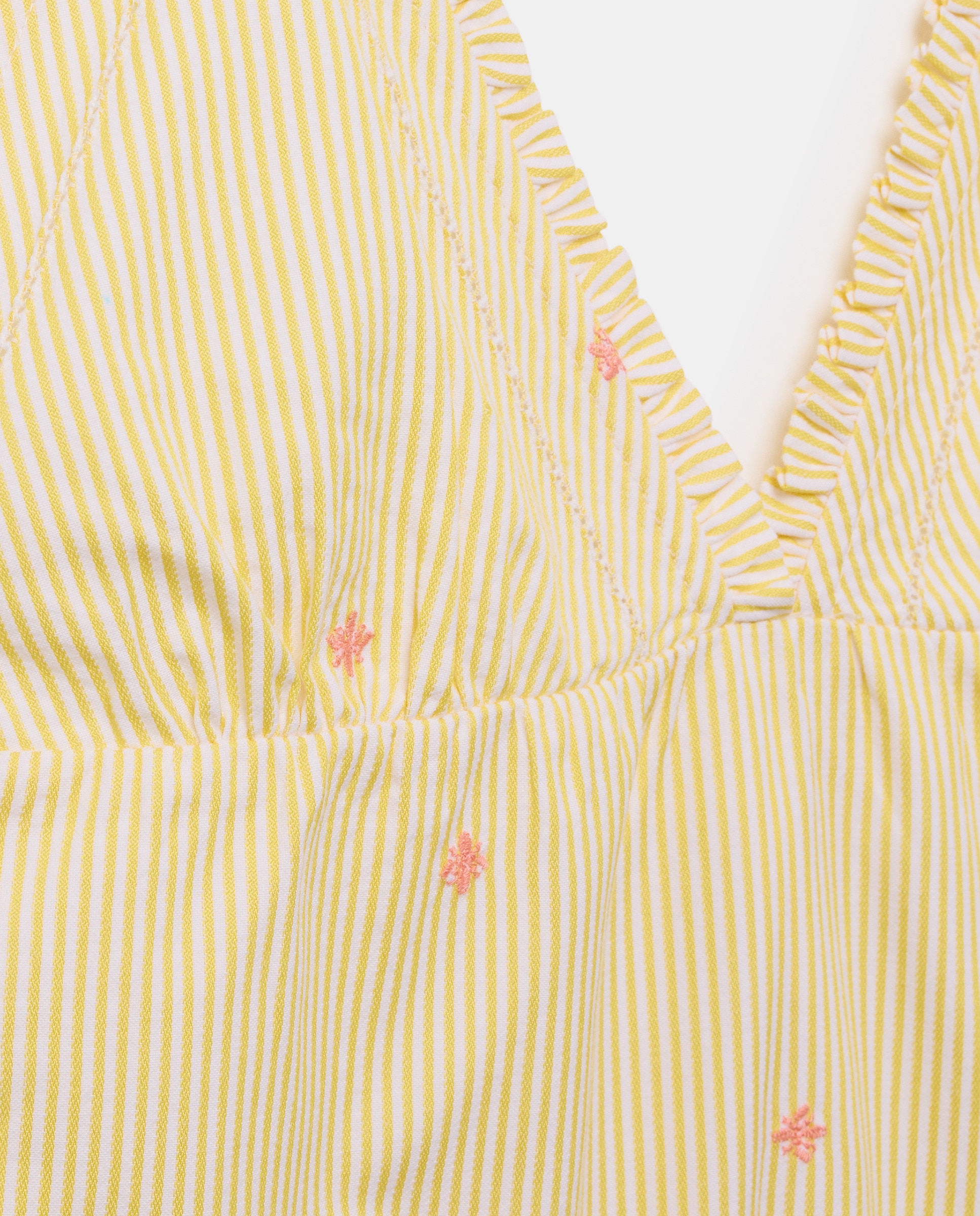 Top de mujer con lazo de rayas bordado - Green Coast - 310 Amarillo claro 310 Amarillo claro-5