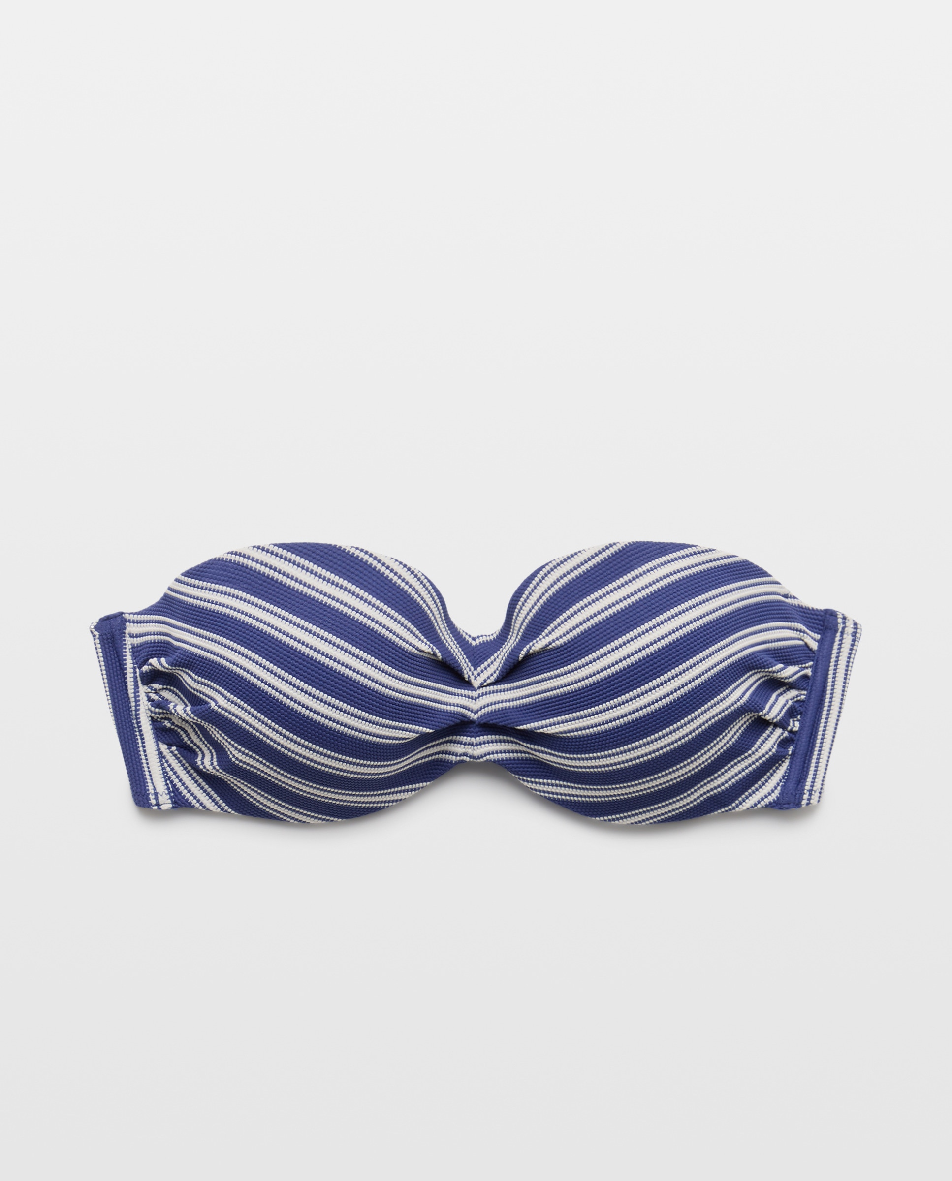 Top de Biquíni Bandeau com Copa D Azul-marinho-5