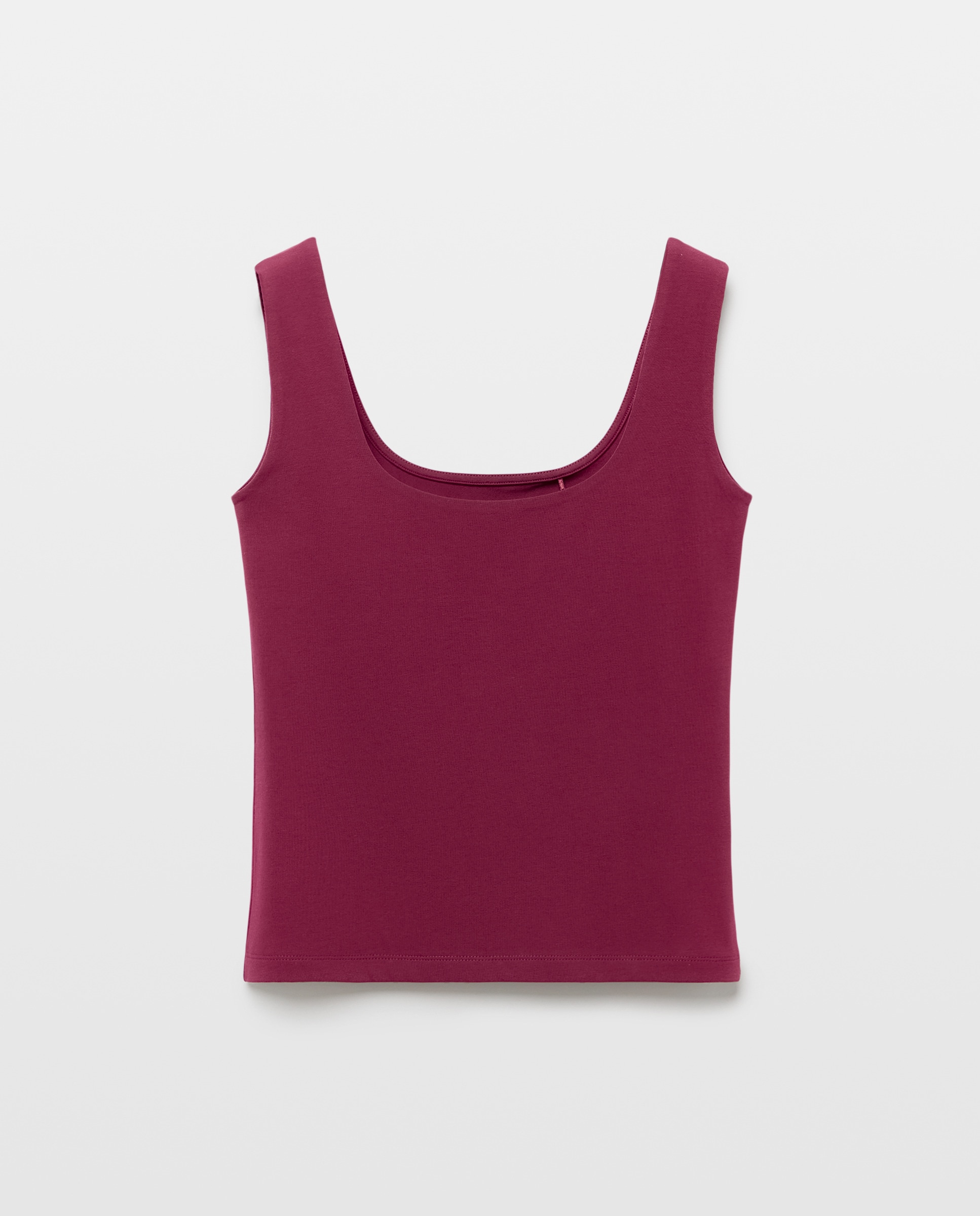 T-shirt de Alças Basic Bordeaux-4
