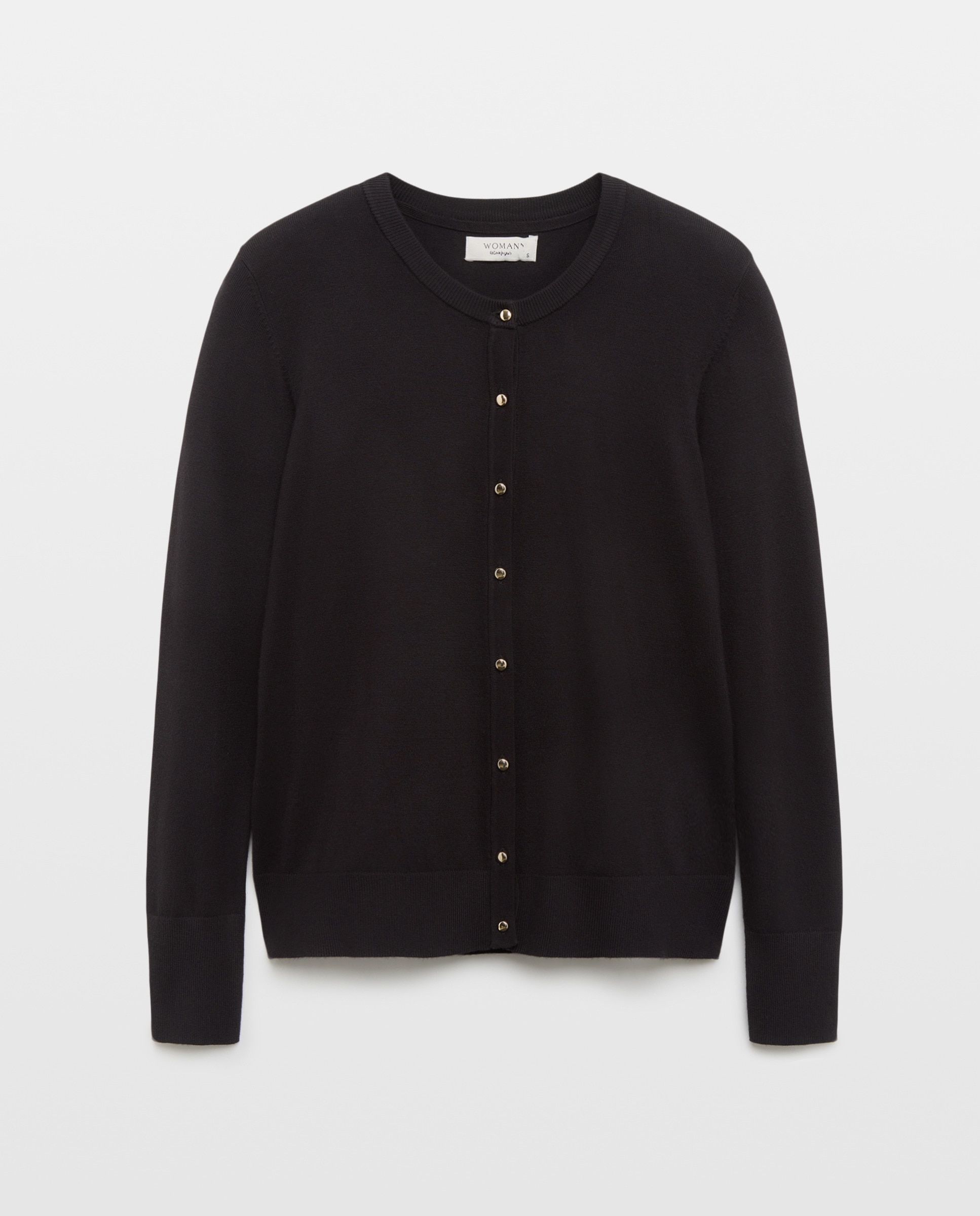 Casaco de Viscose Liso Básico Preto-5