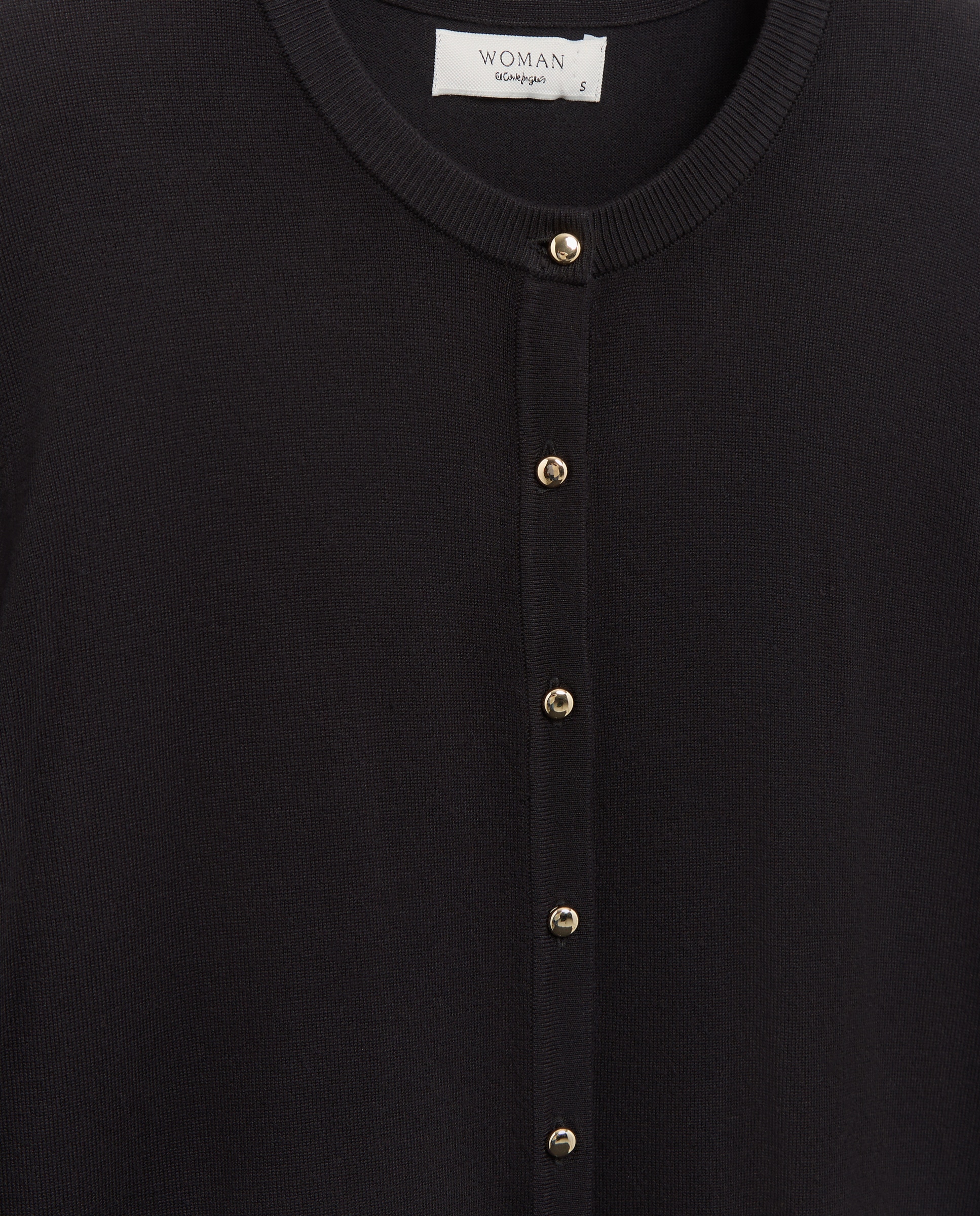 Casaco de Viscose Liso Básico Preto-6