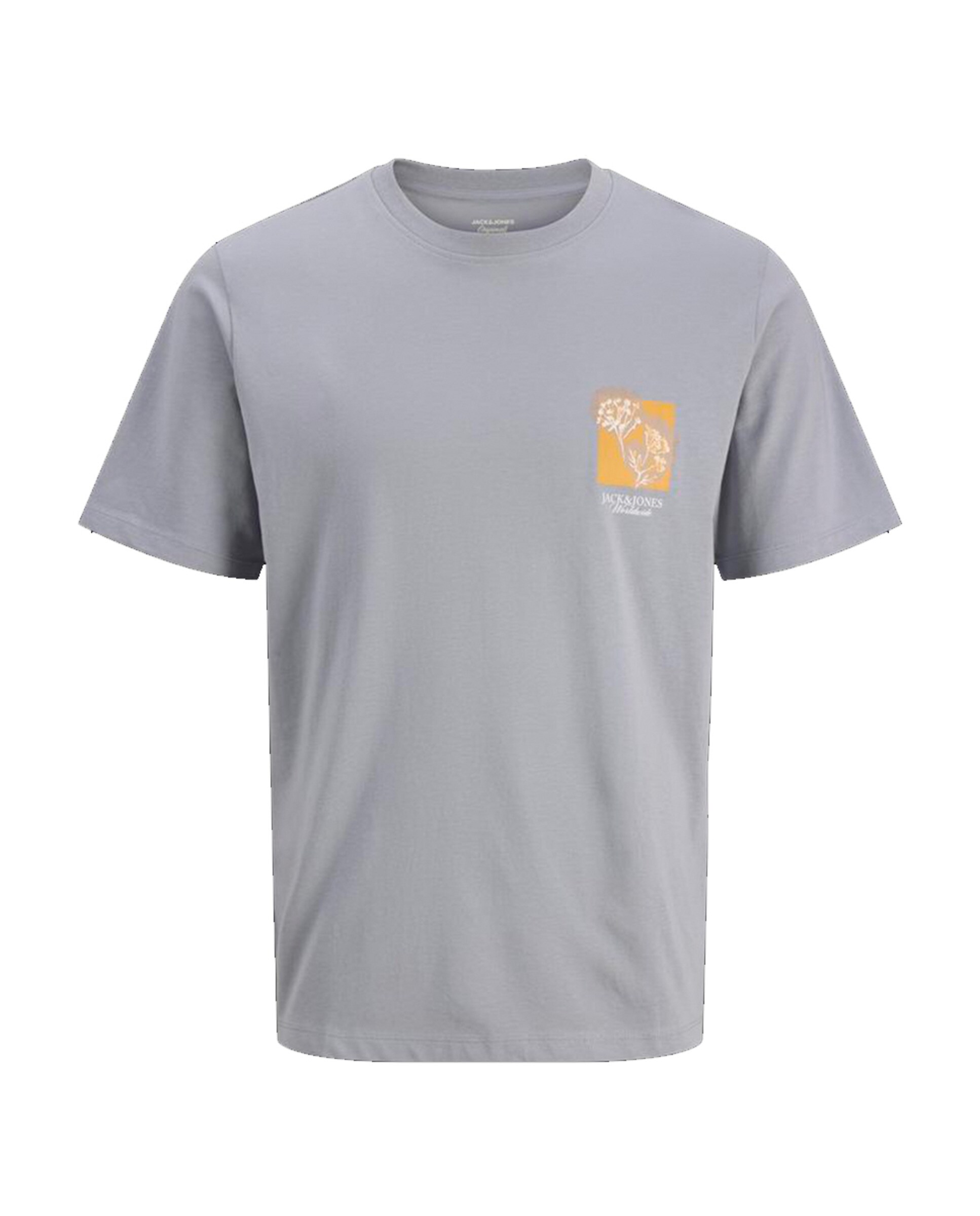 T-shirt de Manga Curta com Estampado Lateral Cinzento-6