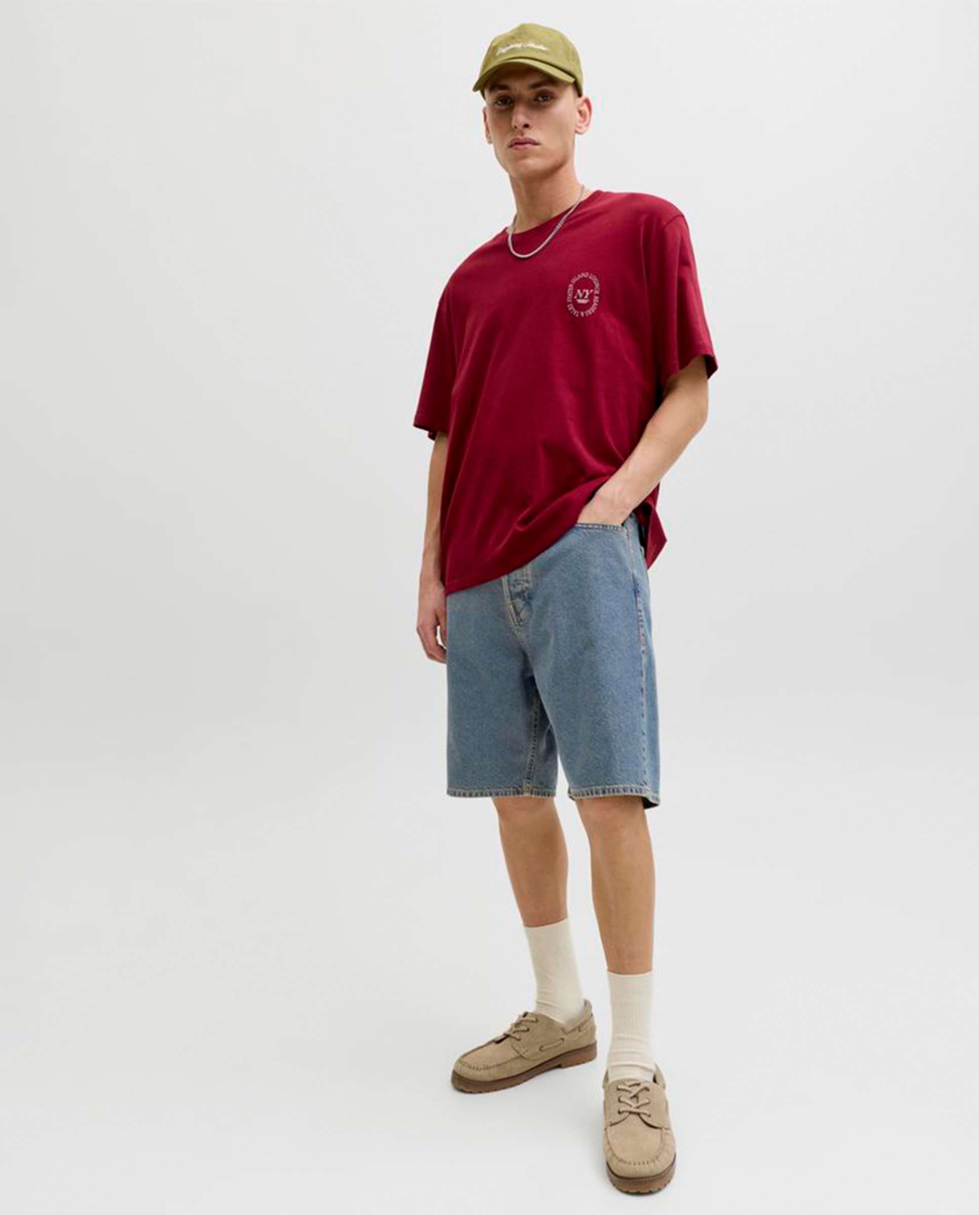 Bermudas de Ganga Relaxed Fit Azul-8