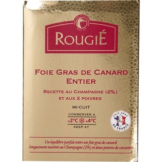Foie Gras de Pato com Pimenta e Champanhe unidade 180 g - Rougié