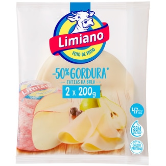 Queijo Flamengo Light -50% Gordura em Fatias Pack 2 embalagem 400 g - Limiano