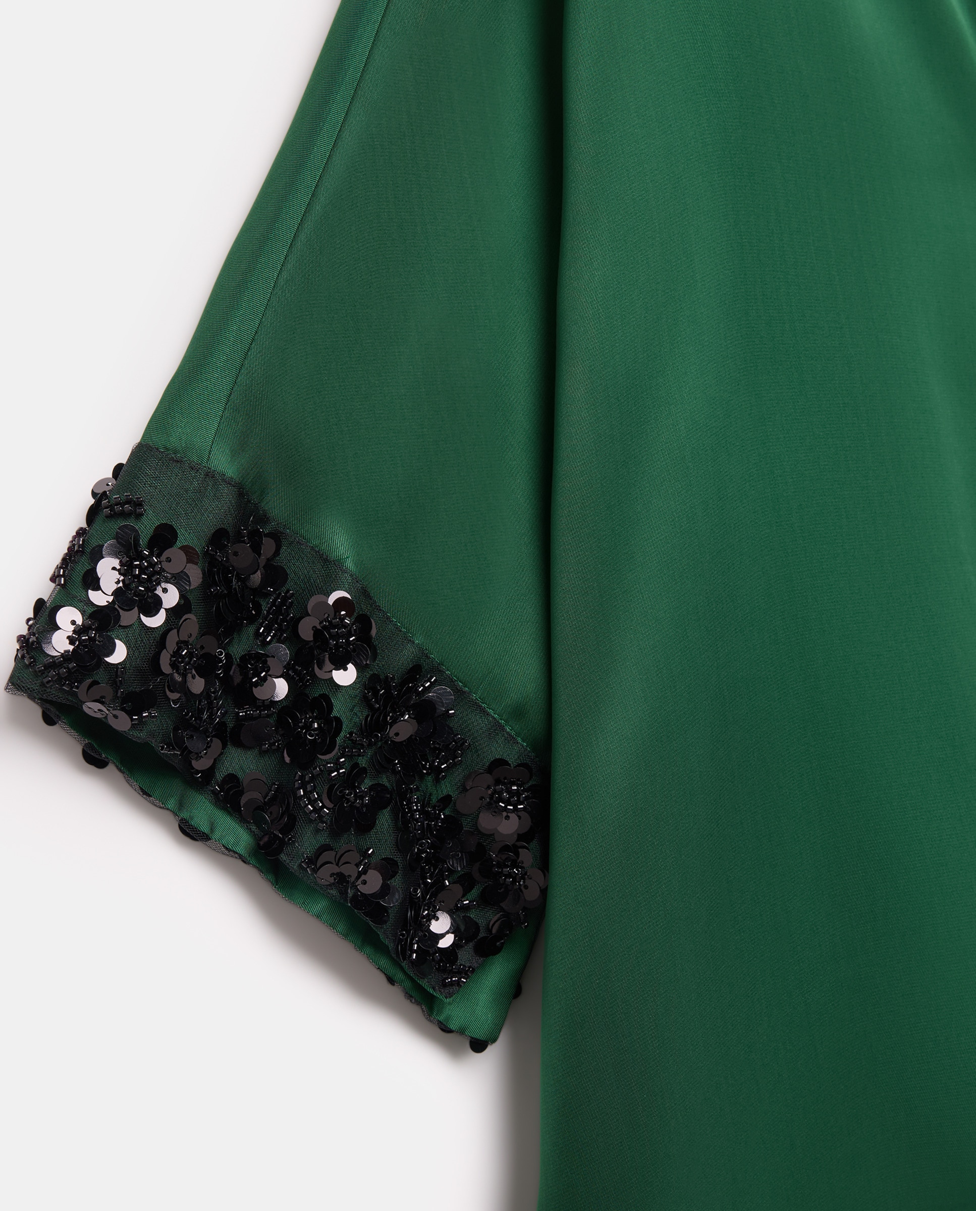 Conjunto de Duas Peças com Colarinho de Polo e Mangas Bordadas Verde-6