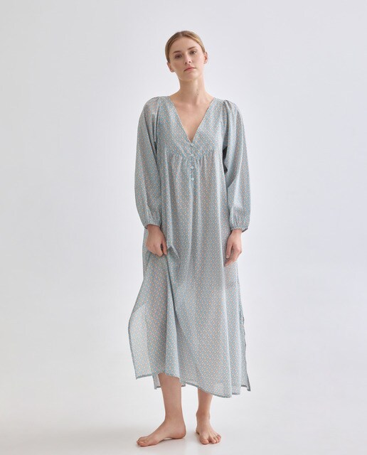 Imagen 0 de Caftán mujer largo algodón estampado