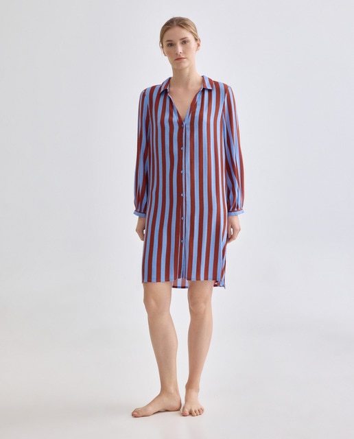 Imagen 0 de Caftán mujer camisero estampado