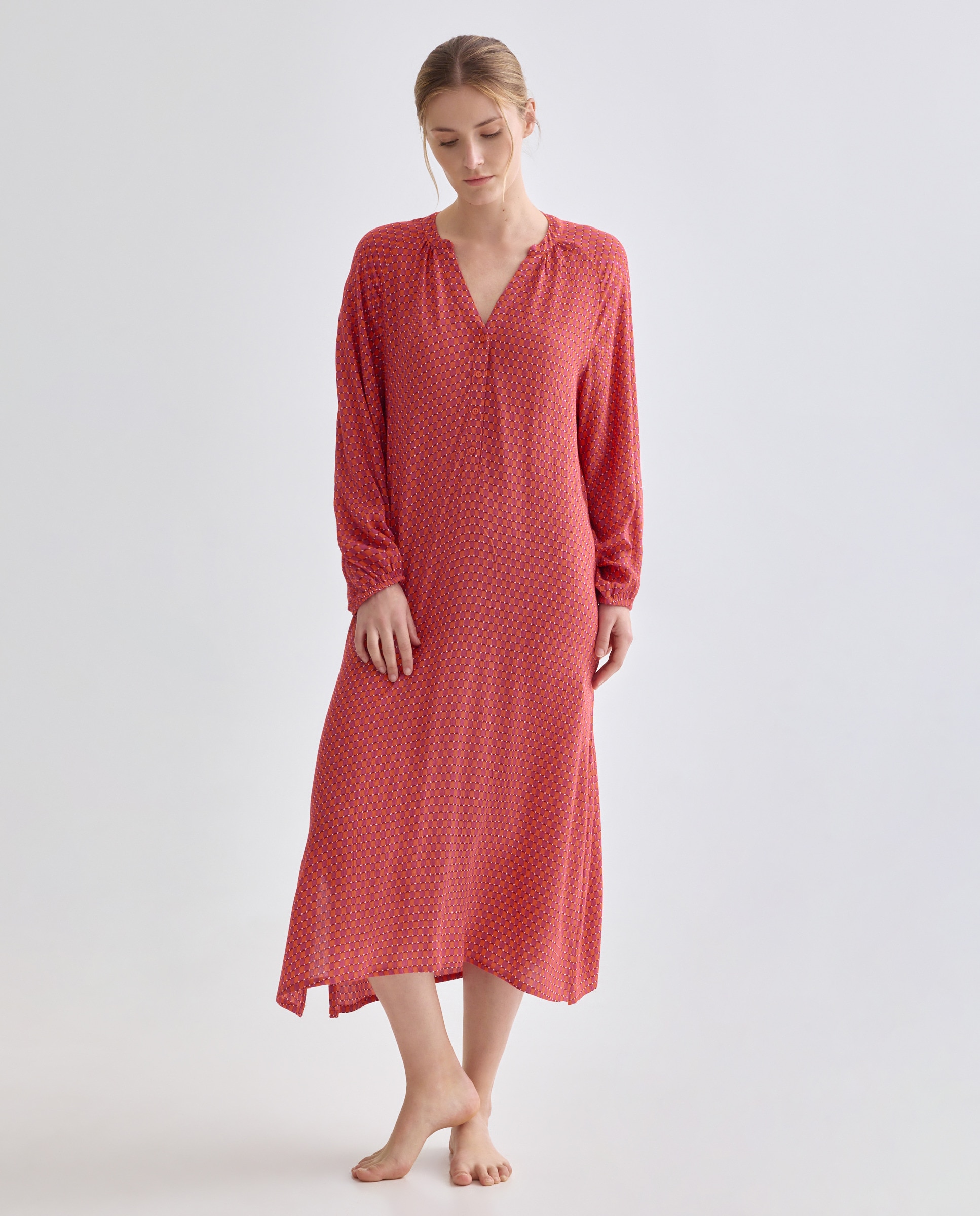 Imagen 0 de Caftán mujer largo estampado