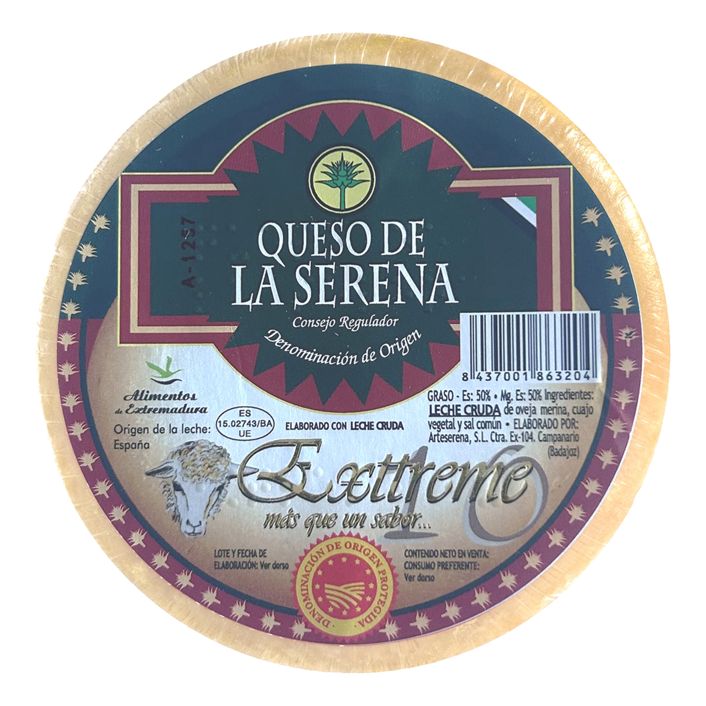 Queso de leche de oveja D.O.P La Serena Exttreme10 1