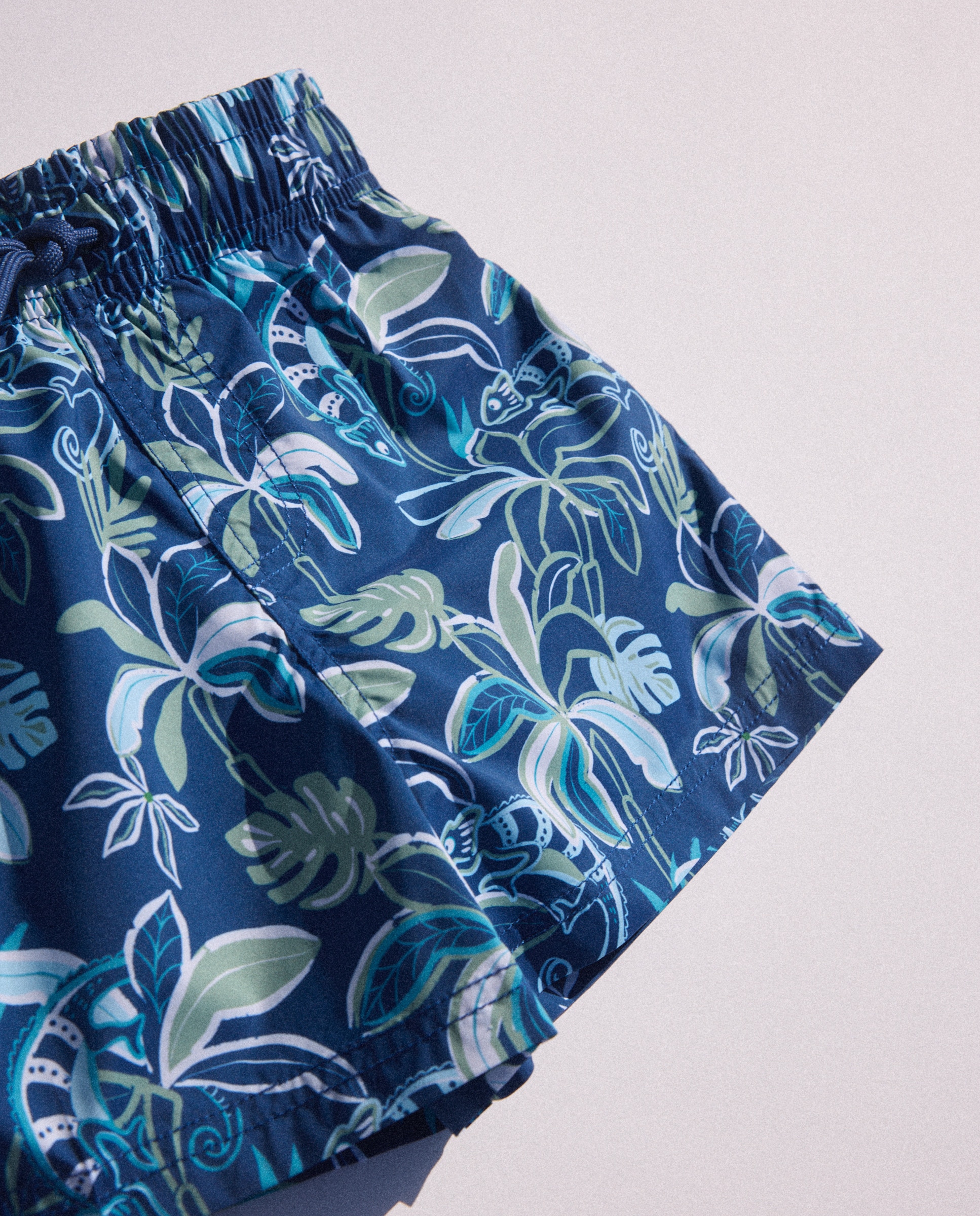 Calções de Banho com Estampados de Desenhos Azul-marinho-4