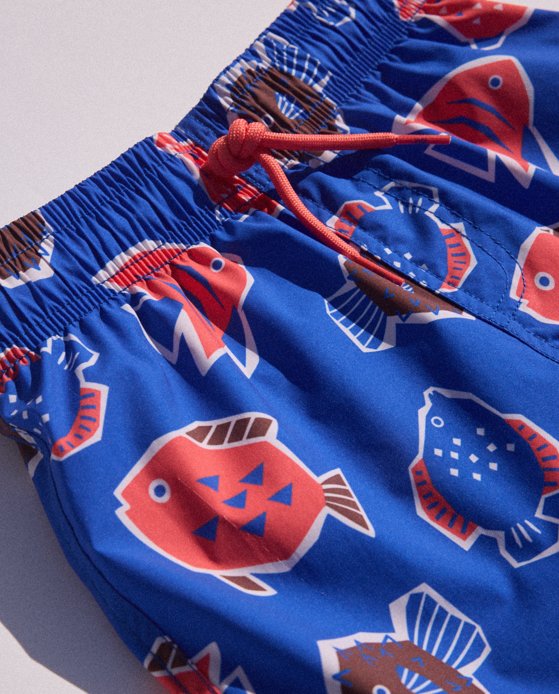 Calções de Banho com Estampados de Desenhos Azul-4