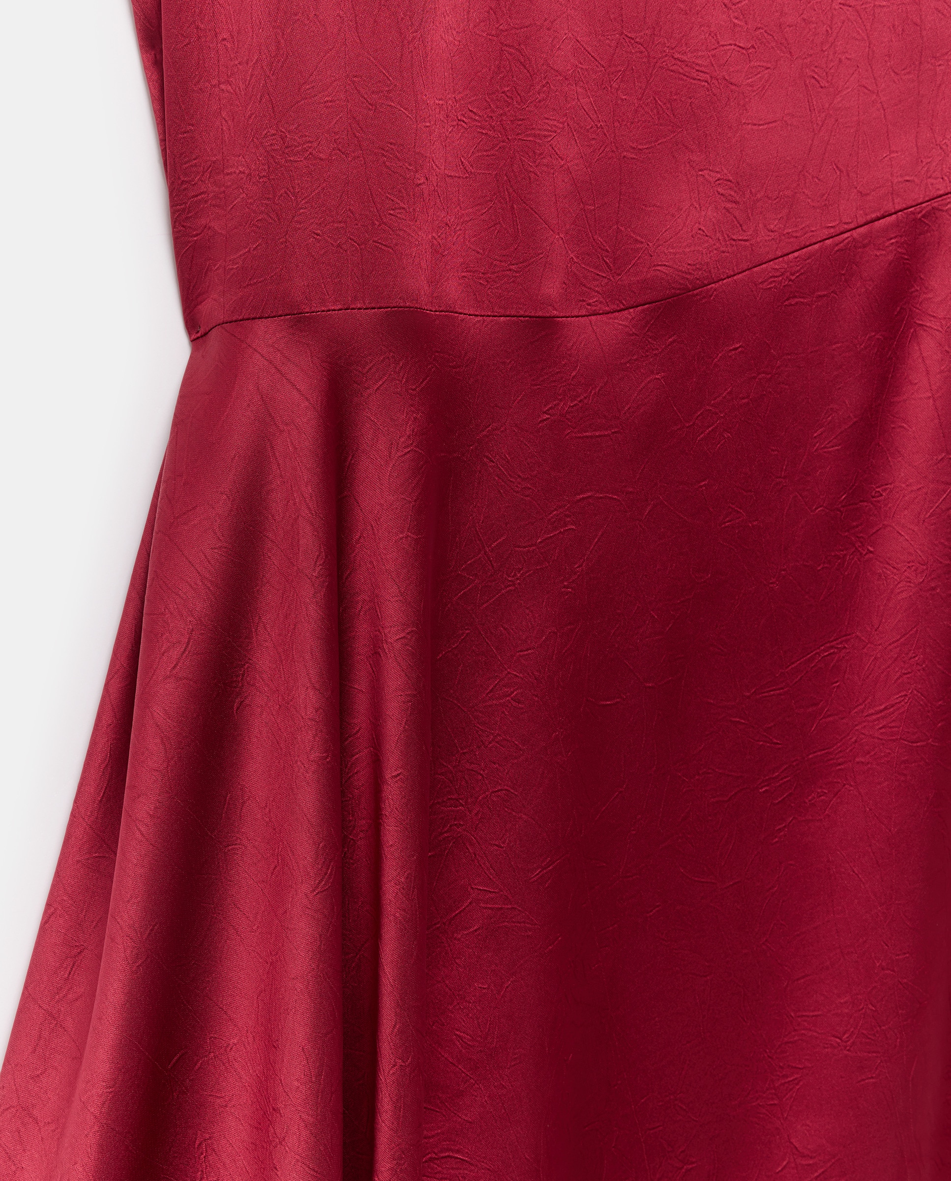 Vestido sem Mangas de Cetim Crinkle 200 Rosa-4