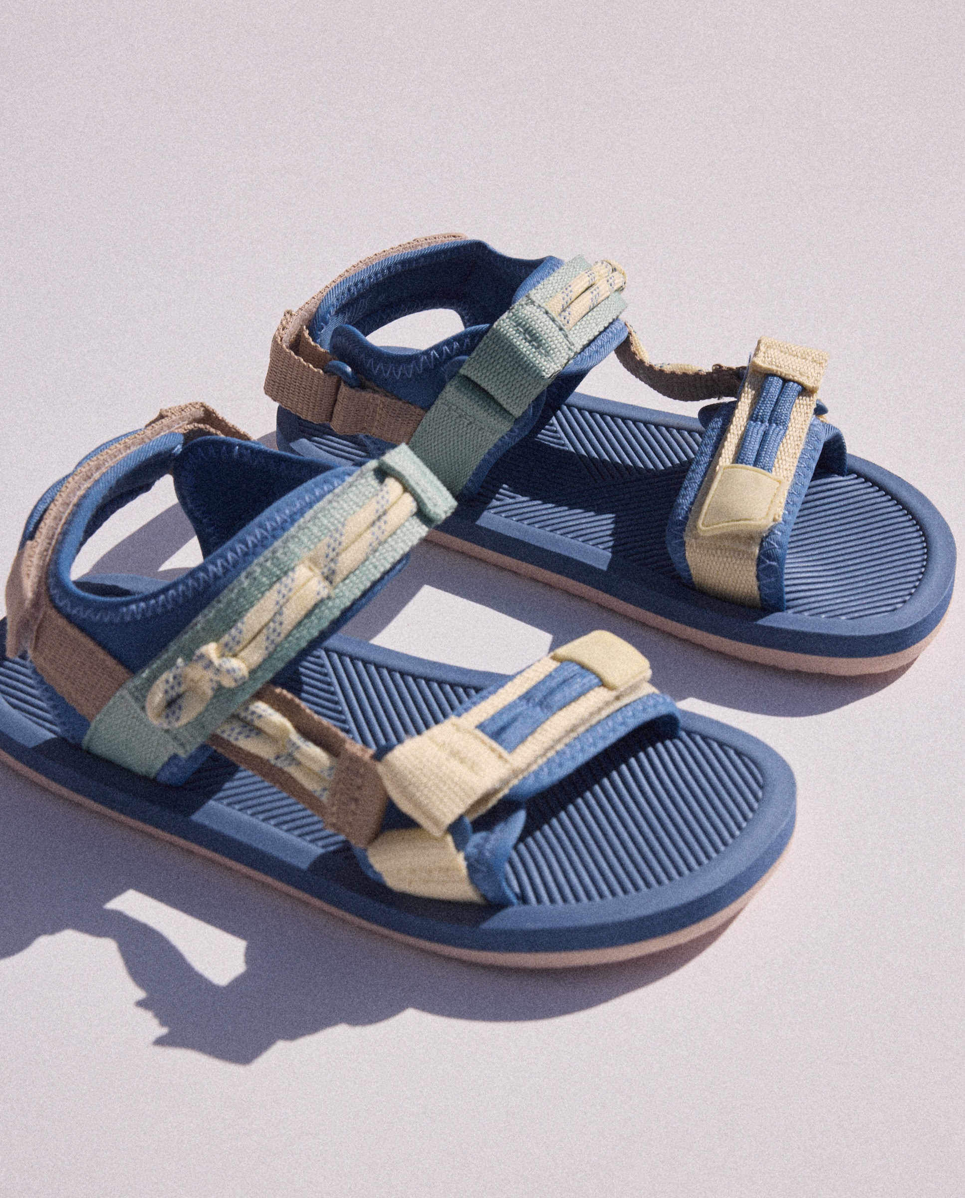 Sandálias com Velcros e Cordas 400 Azul-6