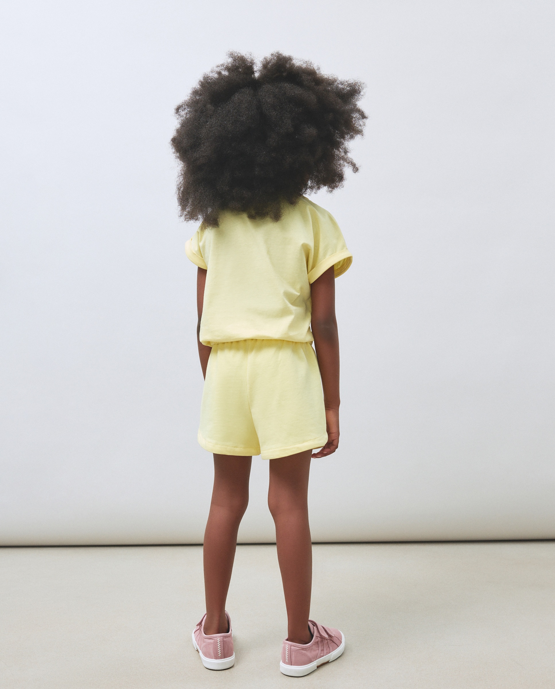 Calções Básicos em Felpa Kids El Corte Inglés 300 Amarelo-3