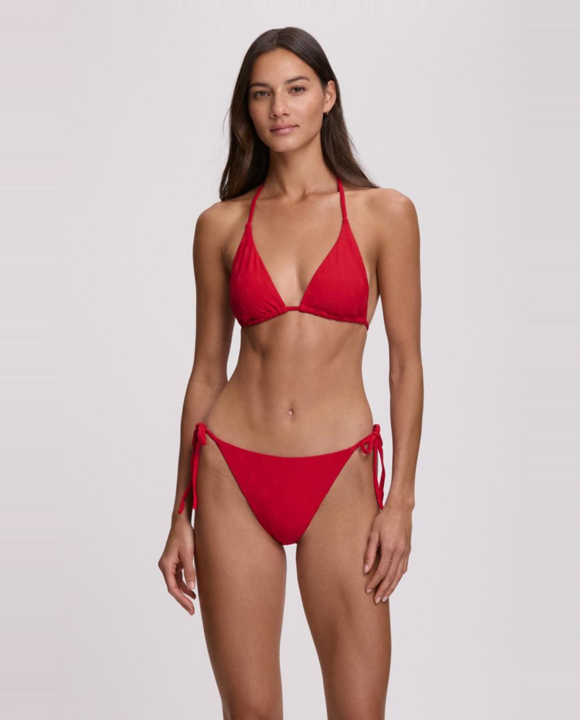 Top de Biquíni Triangular Vermelho-4