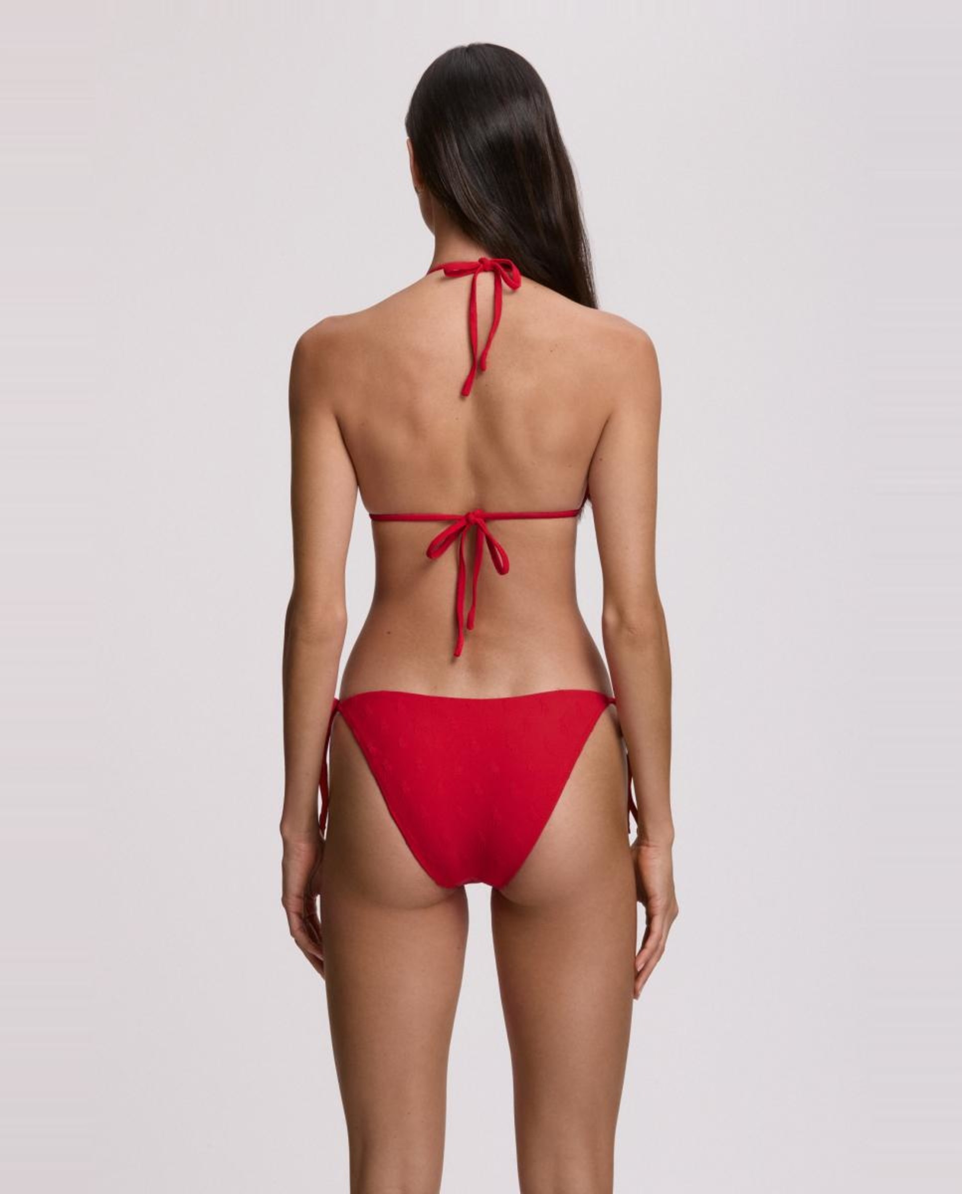 Top de Biquíni Triangular Vermelho-3