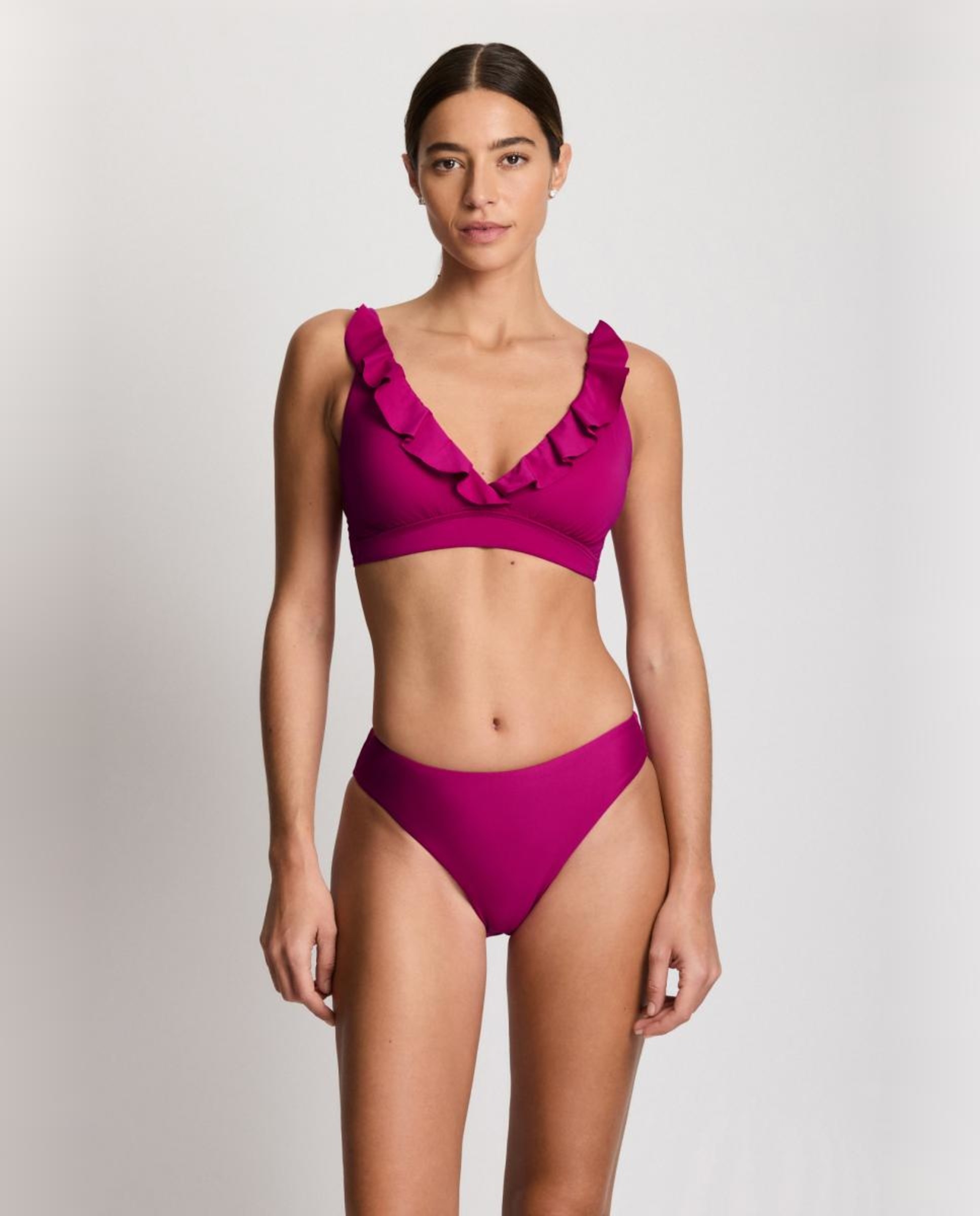 Top de Biquíni Triangular Rosa-4