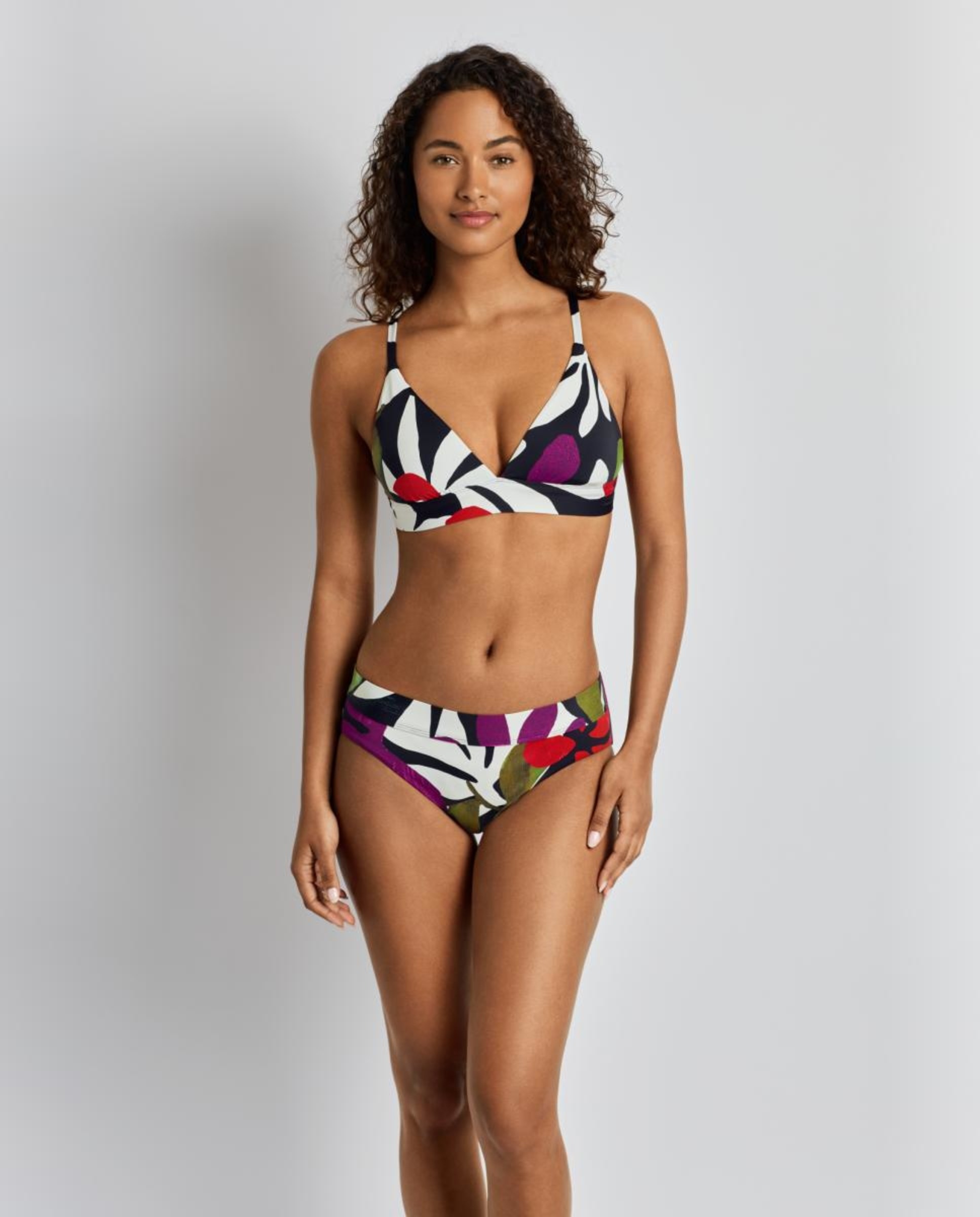 Top de Biquíni Triangular Almofadado Multicolor-4