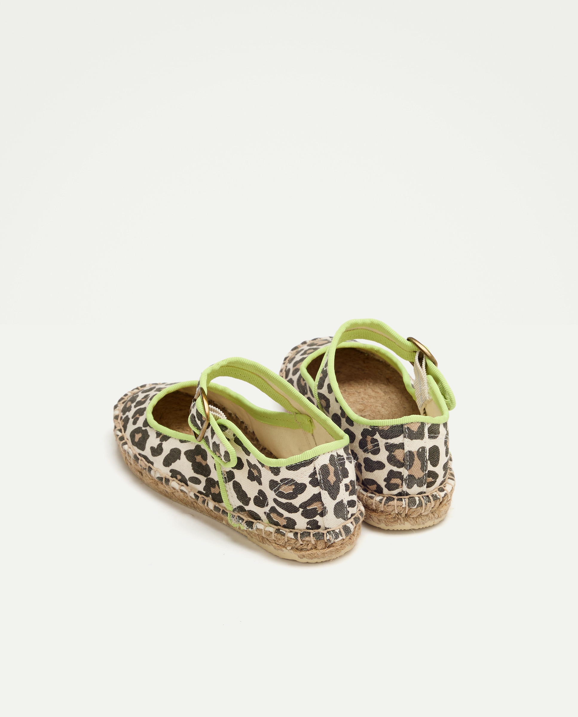 Merceditas niña de yute estampada Beige-3