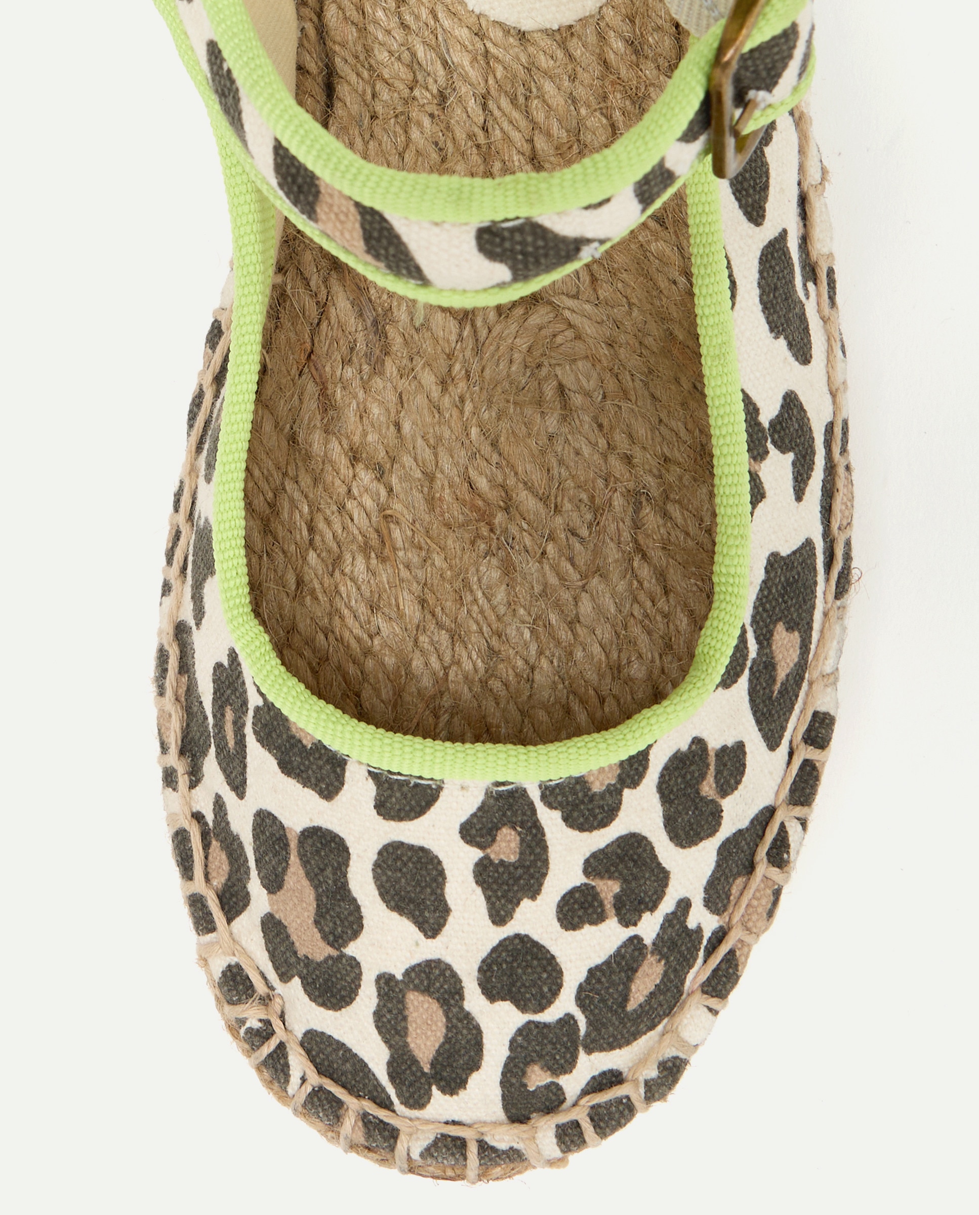Merceditas niña de yute estampada Beige-5